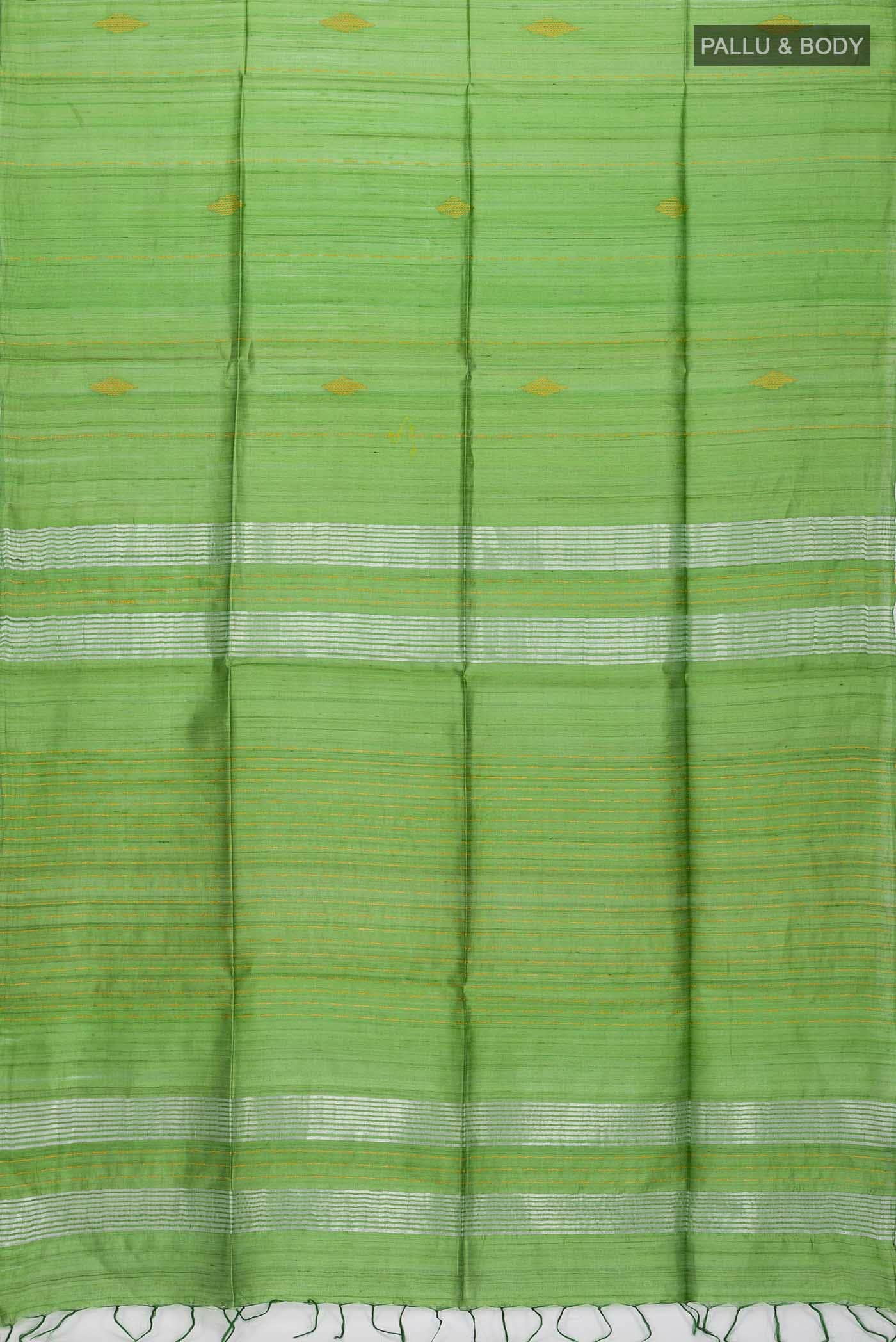 Green Tussar Silk Saree