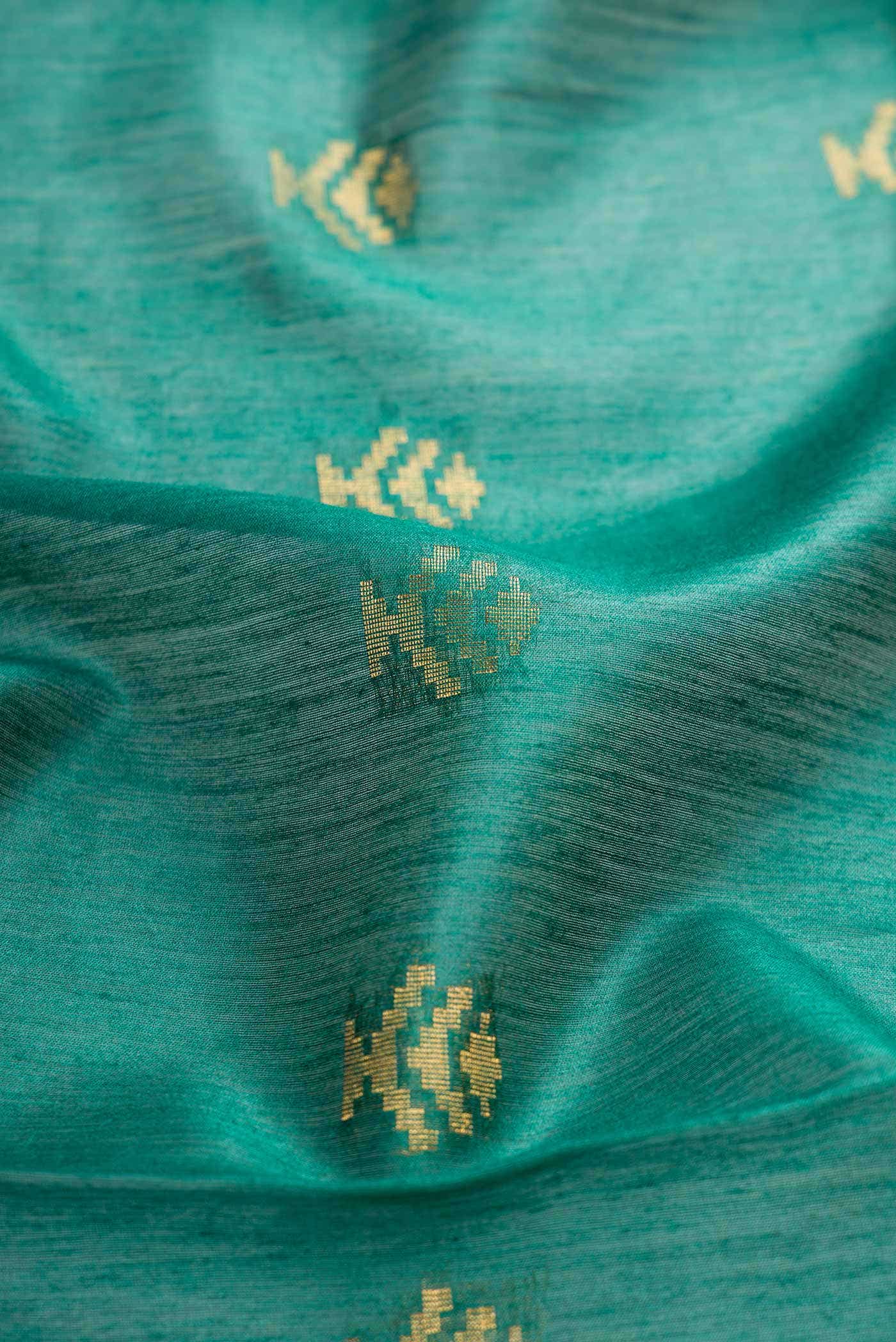 Green Tussar Silk Saree