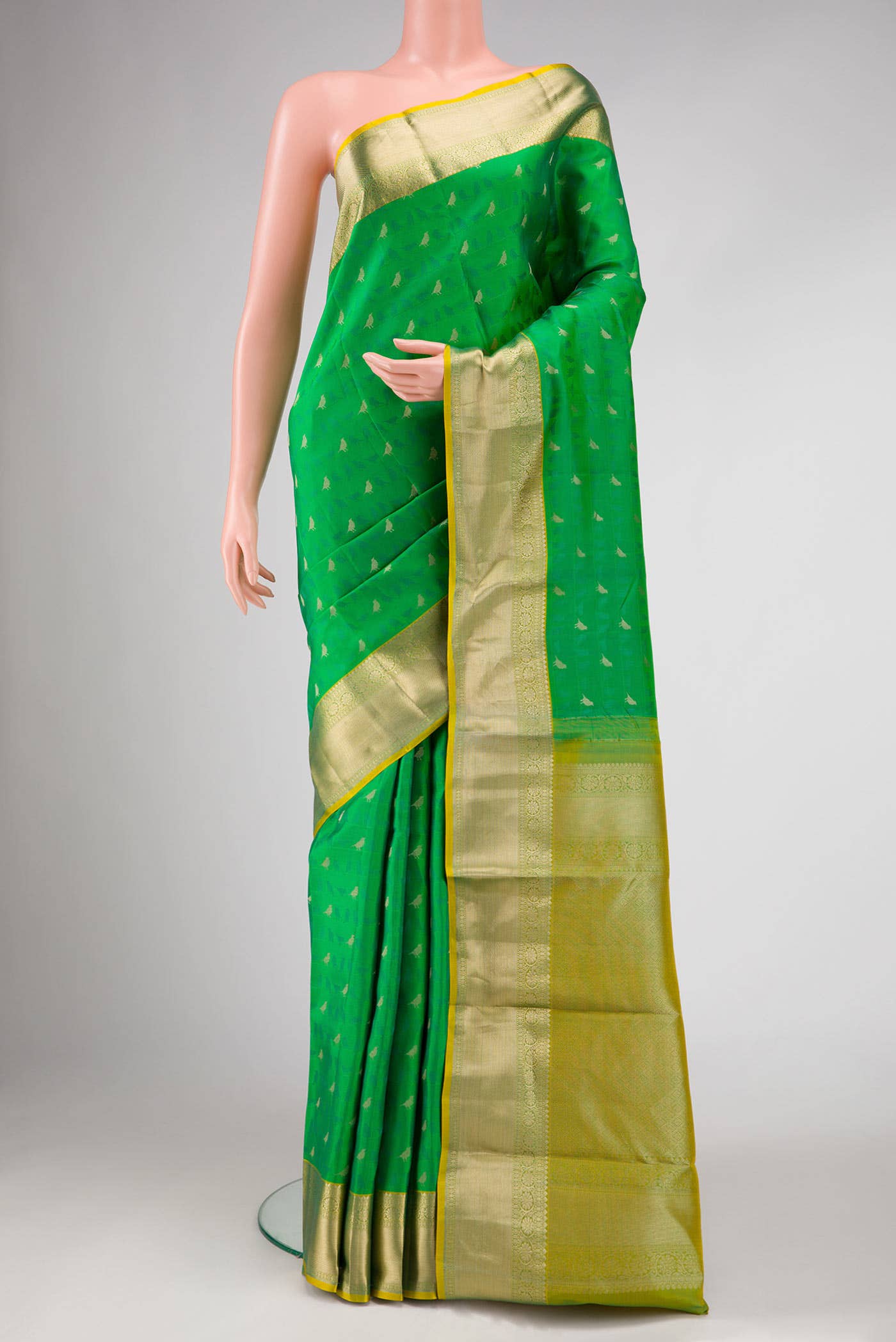 Green Dual Tone Kanchipuram Silk Saree
