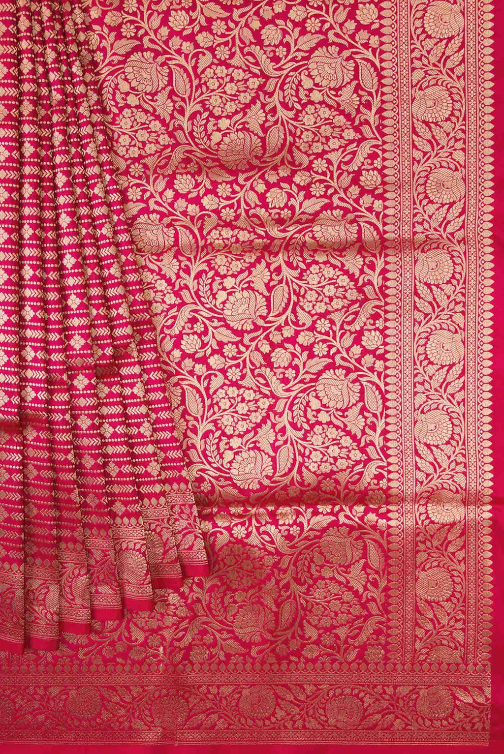 Imperial Pink Dual Tone Banarasi Silk Saree