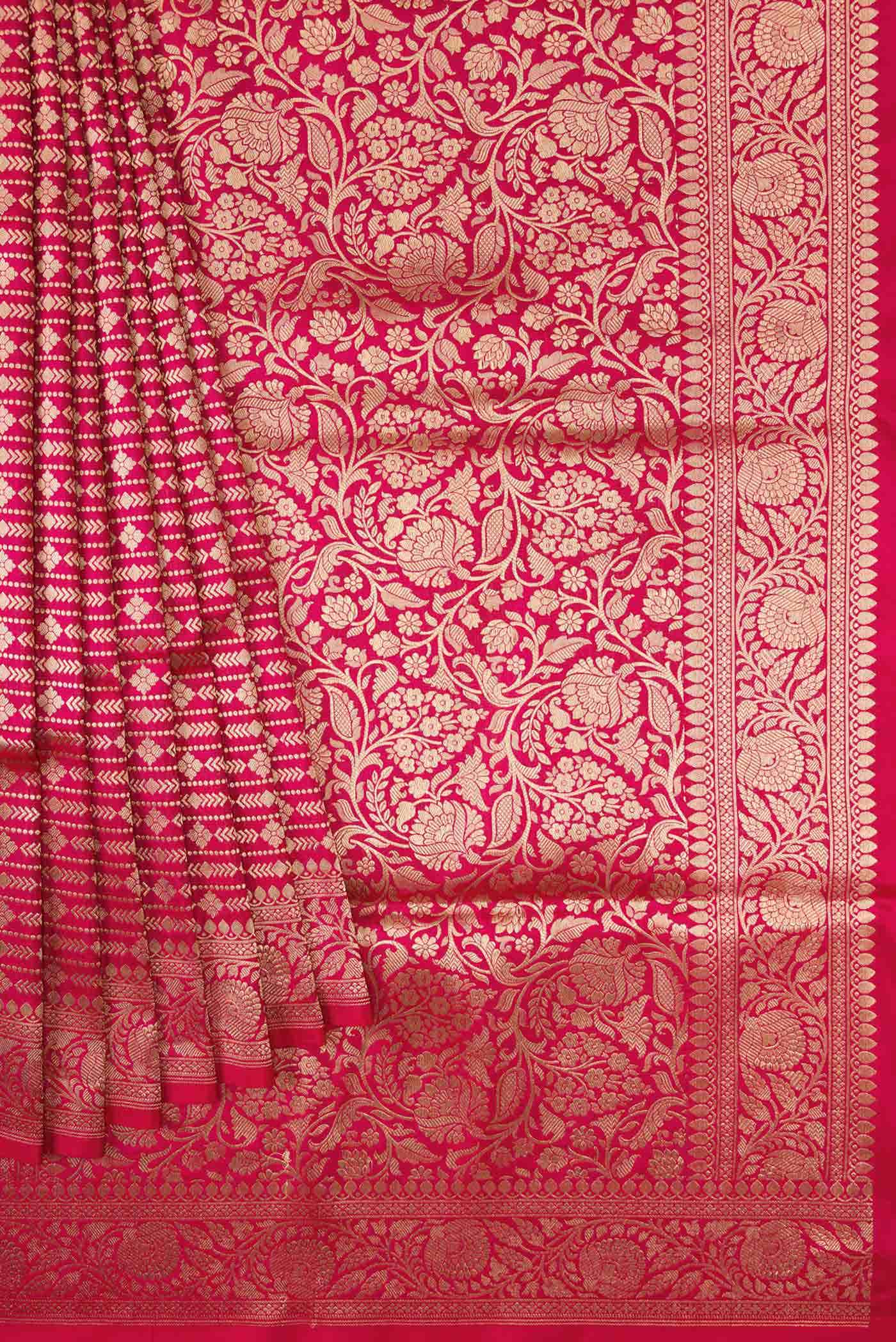 Imperial Pink Dual Tone Banarasi Silk Saree