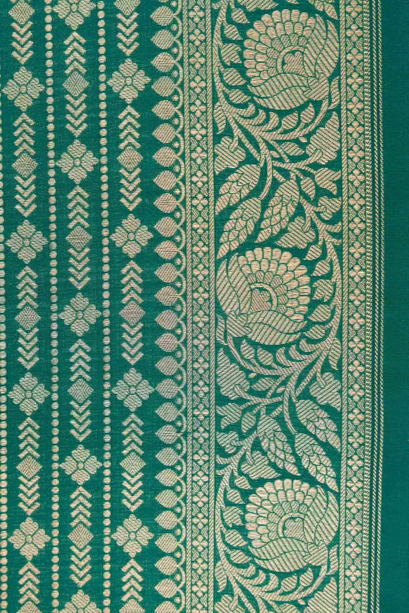 Green Banarasi Silk Saree