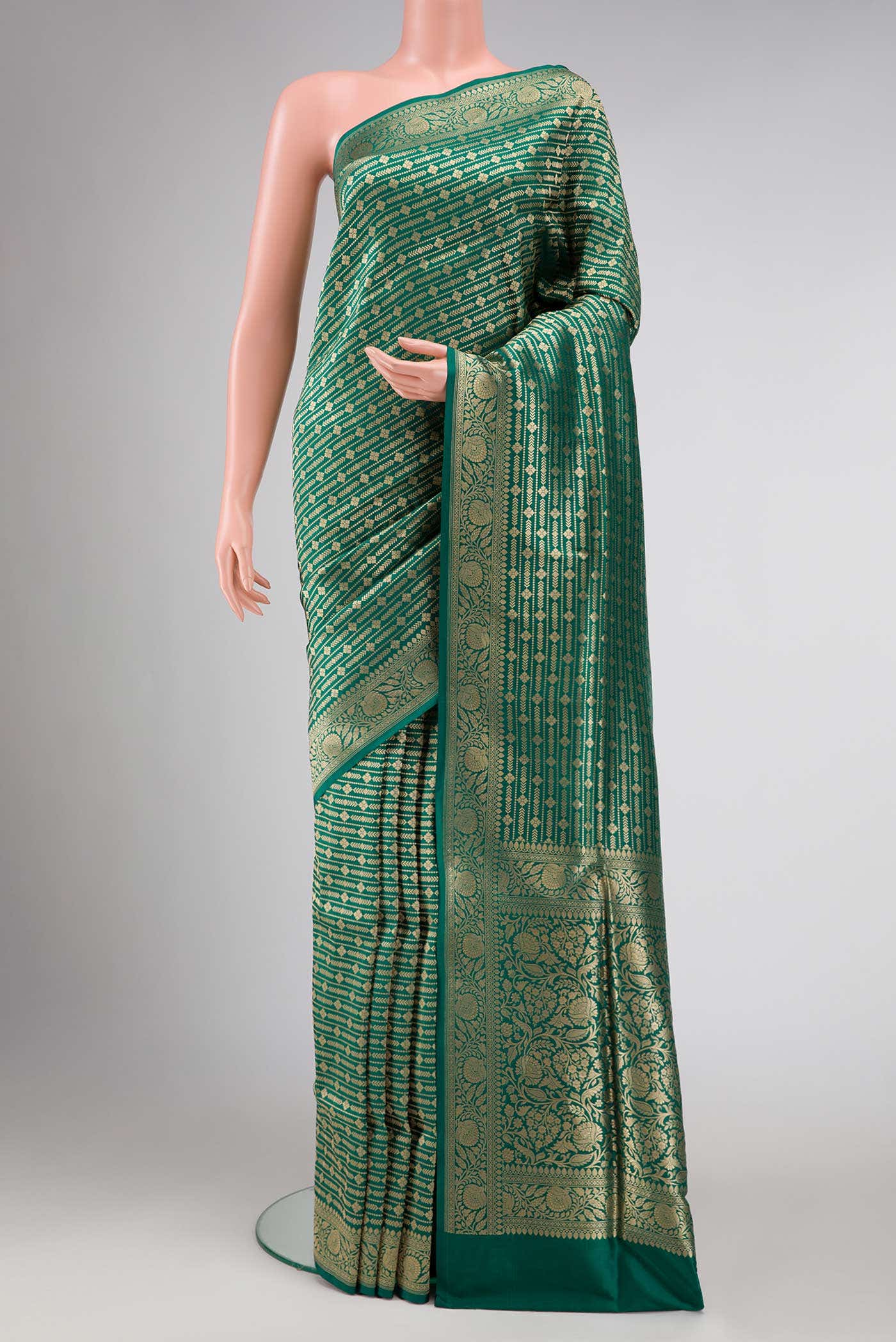 Green Banarasi Silk Saree