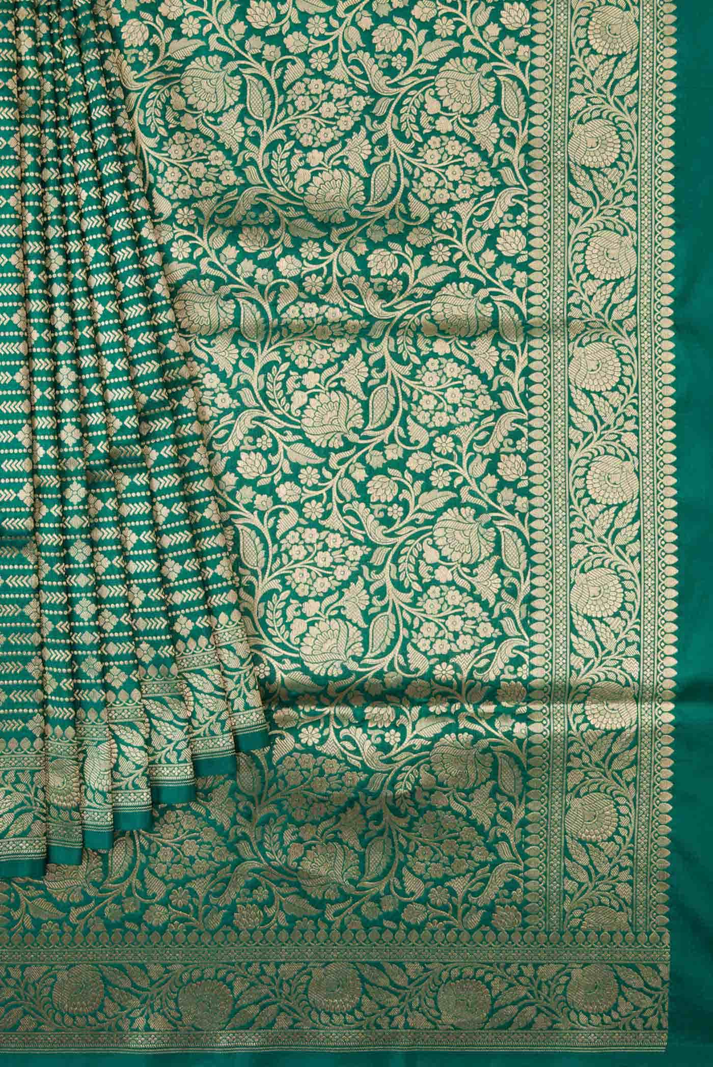 Green Banarasi Silk Saree