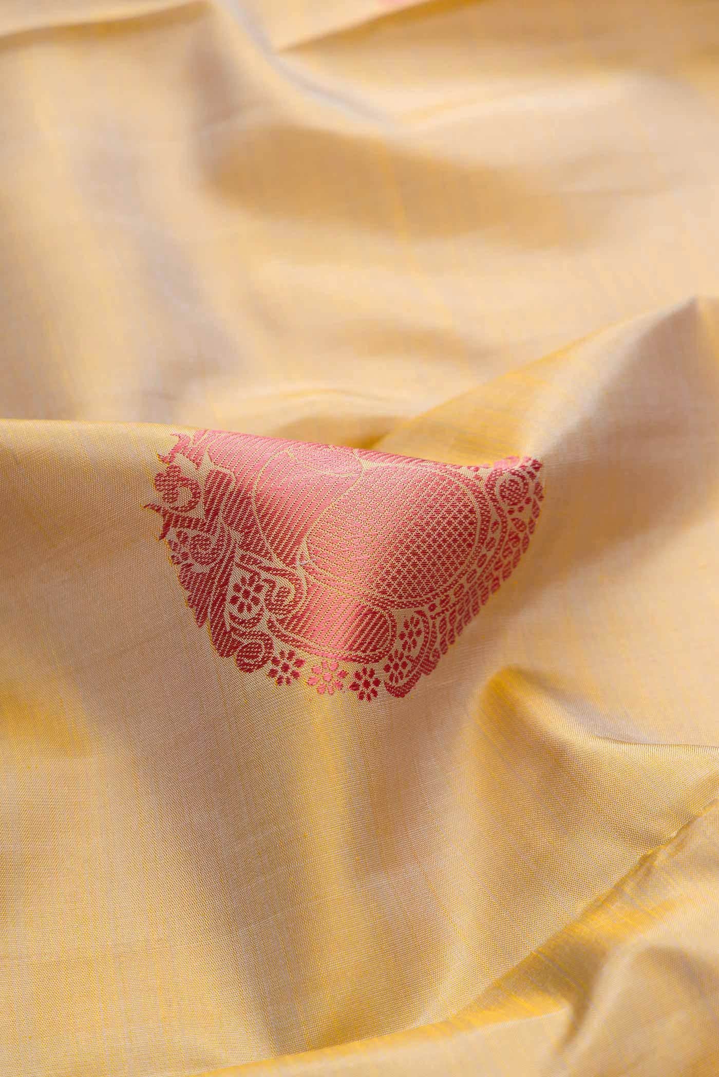 Dark Beige Kanchipuram Silk Saree