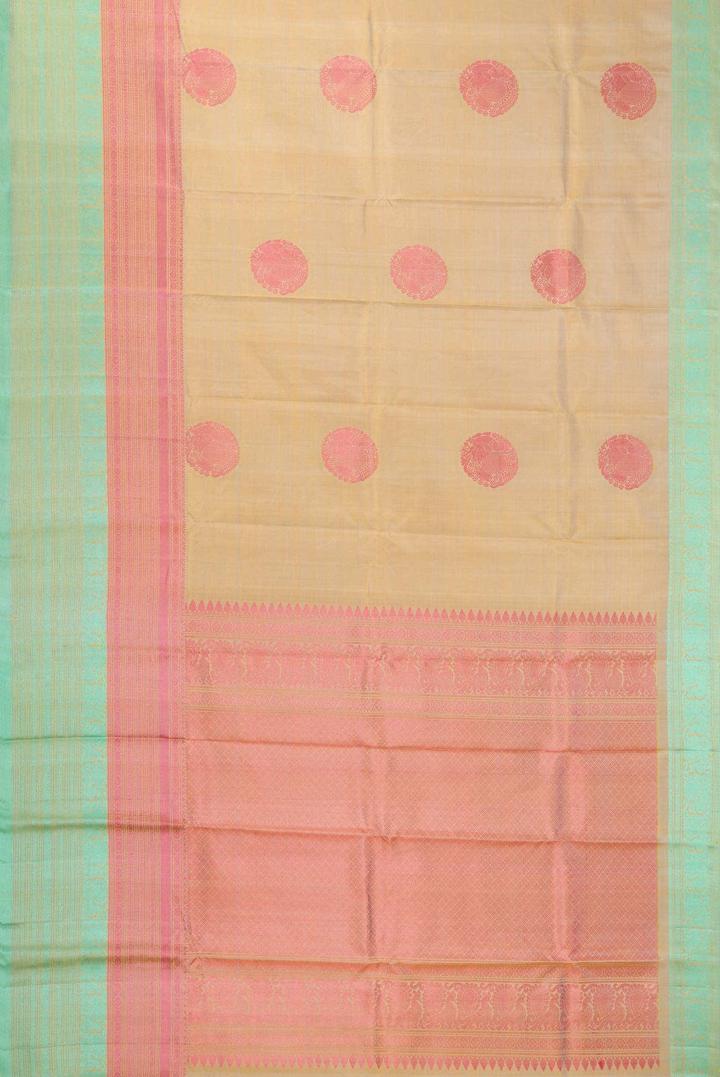 Dark Beige Kanchipuram Silk Saree