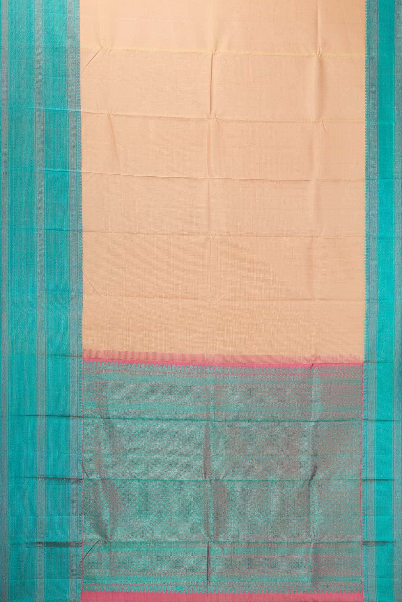Cream Kanchipuram Silk Saree
