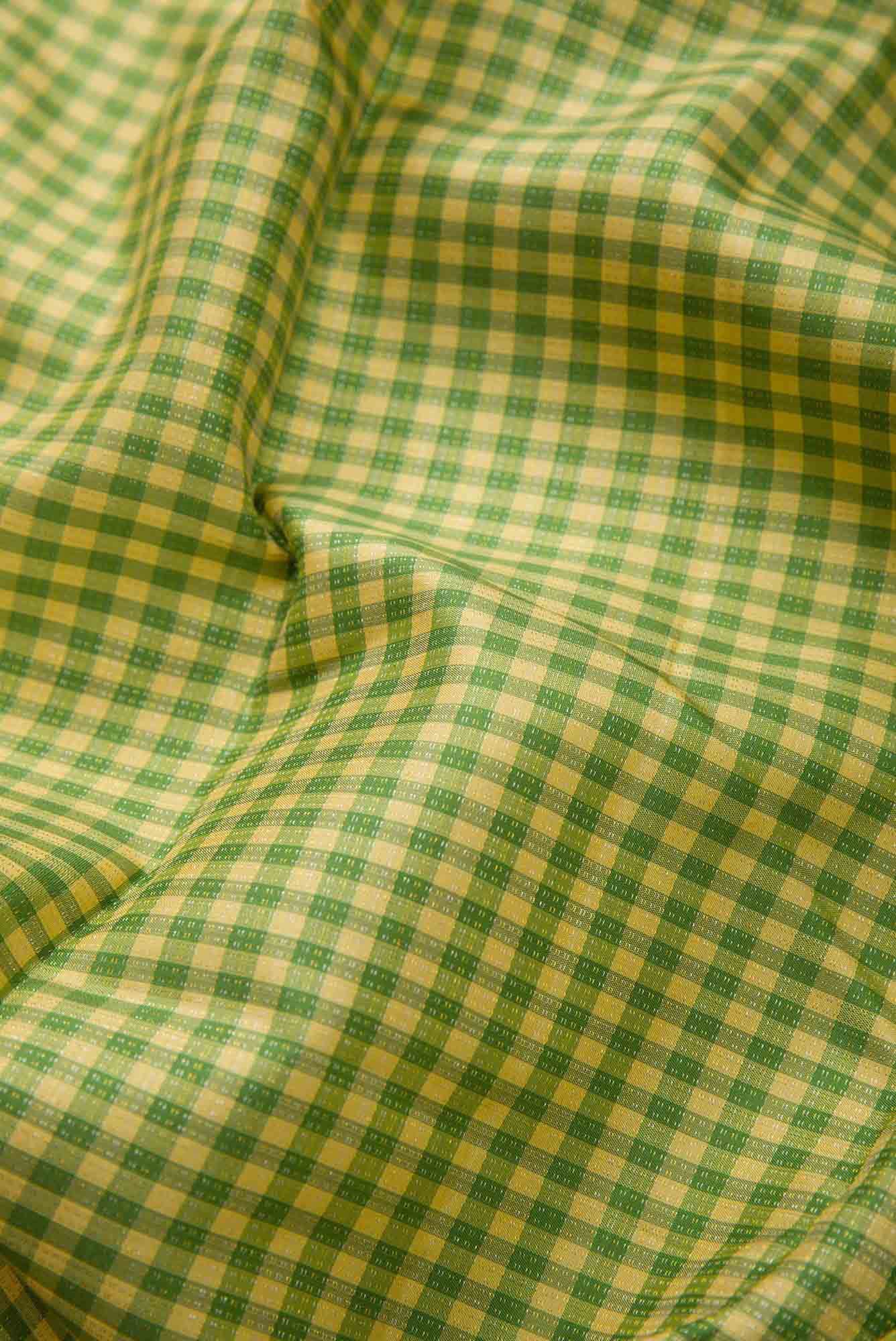 Green and Sandal Dual Tone Kanchipuram Silk Saree