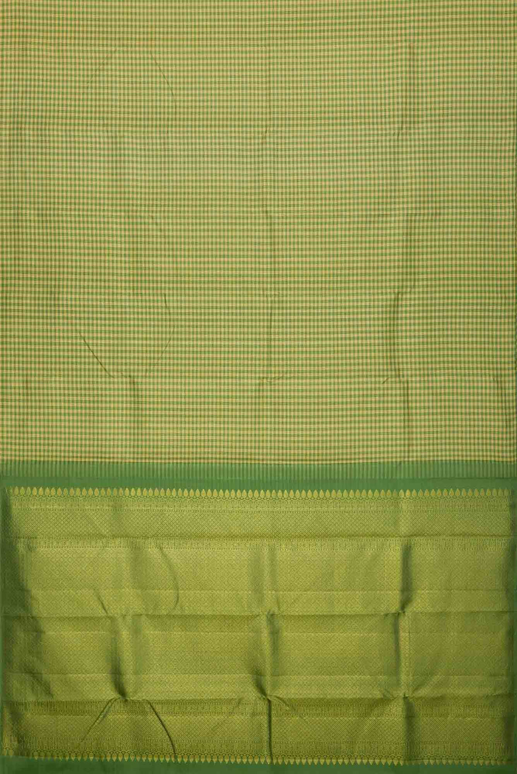 Green and Sandal Dual Tone Kanchipuram Silk Saree