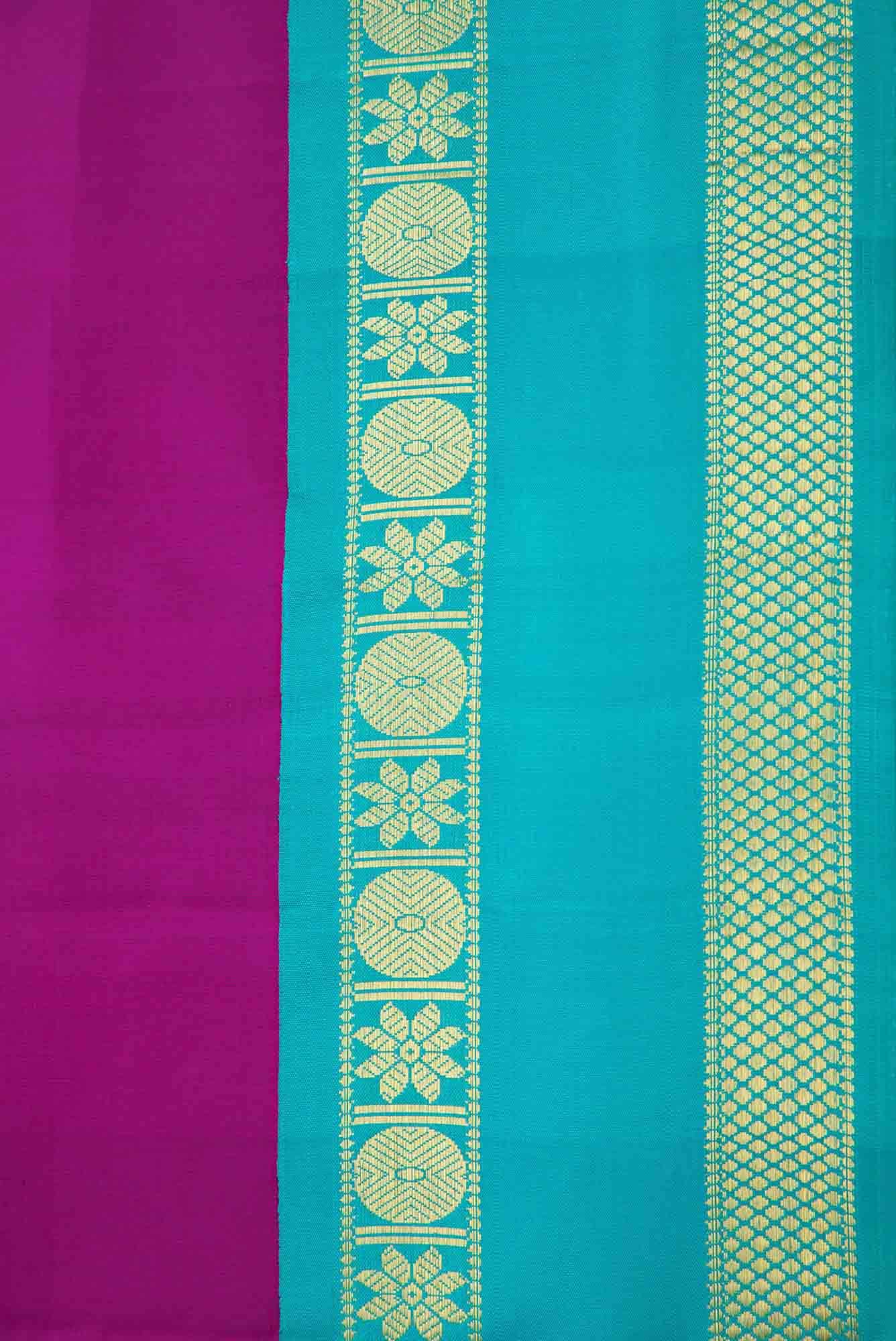 Purple Dual Tone Kanchipuram Silk Saree