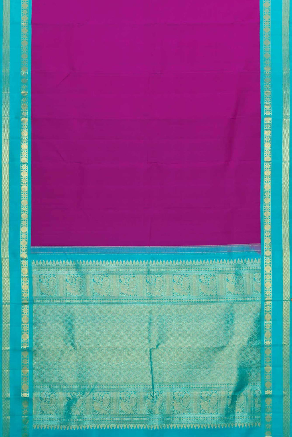 Purple Dual Tone Kanchipuram Silk Saree