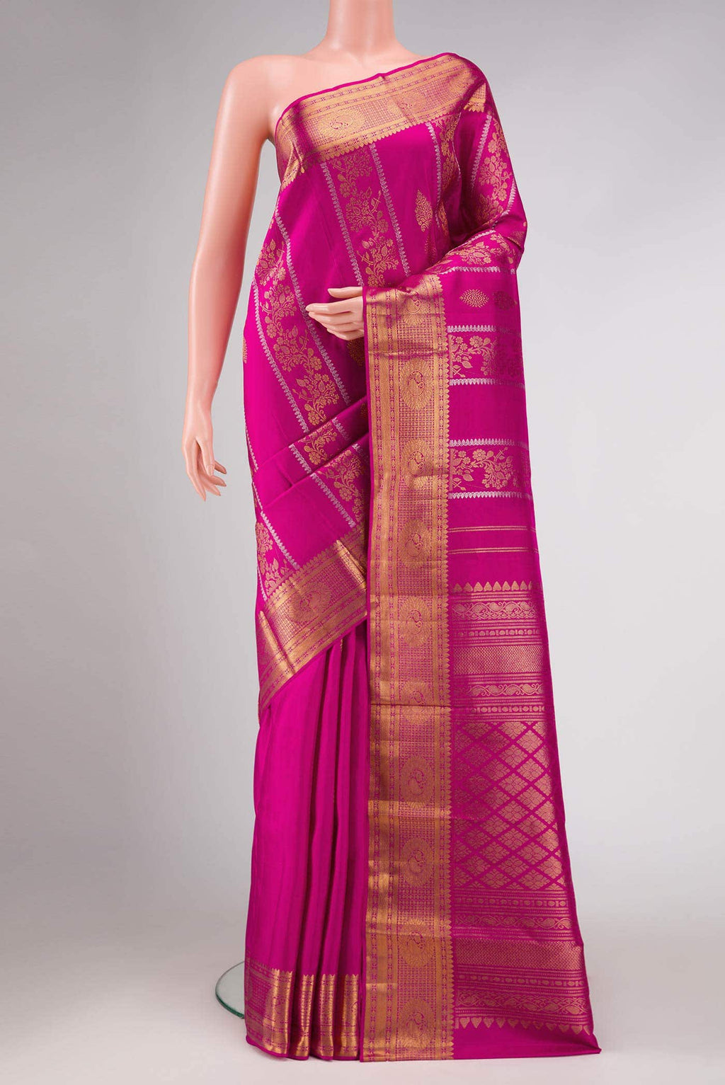 Green Dual Tone Kanchipuram Silk Saree