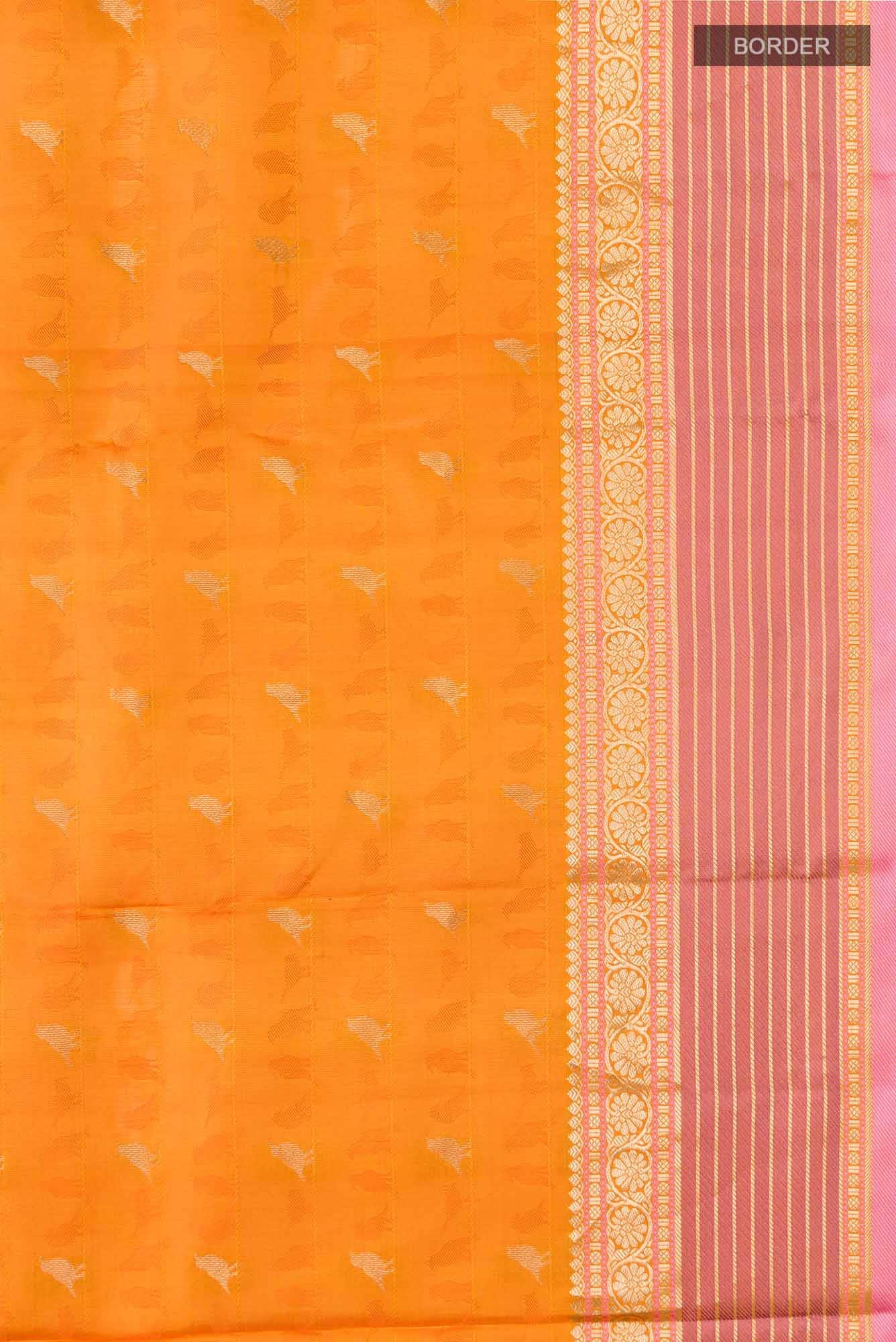 Yellow Kanchipuram Silk Saree