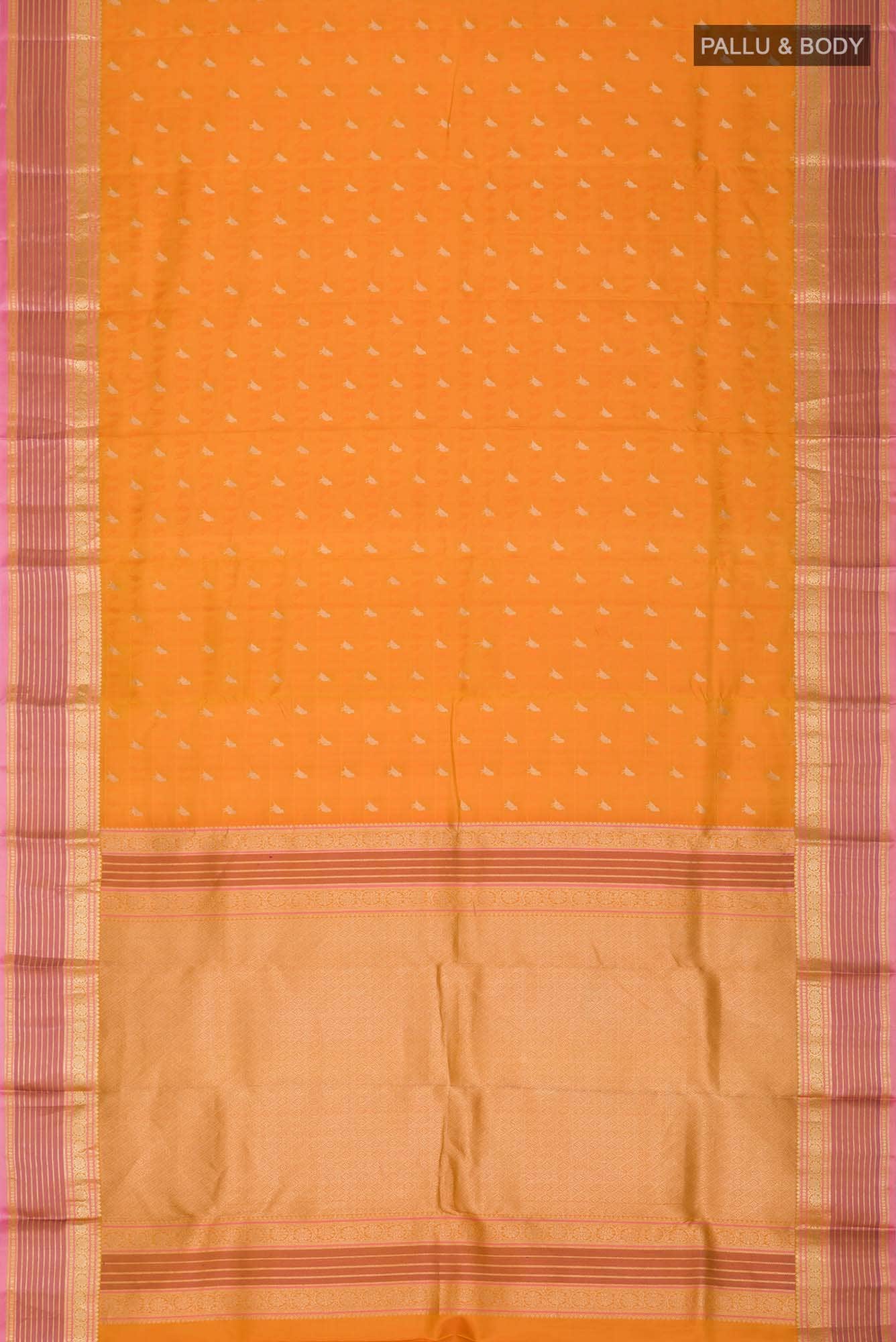 Yellow Kanchipuram Silk Saree