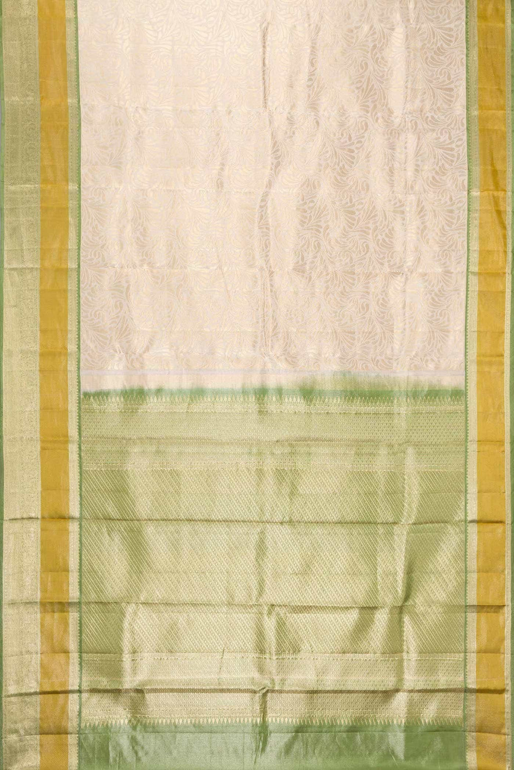 Beige Kanchipuram Silk Saree