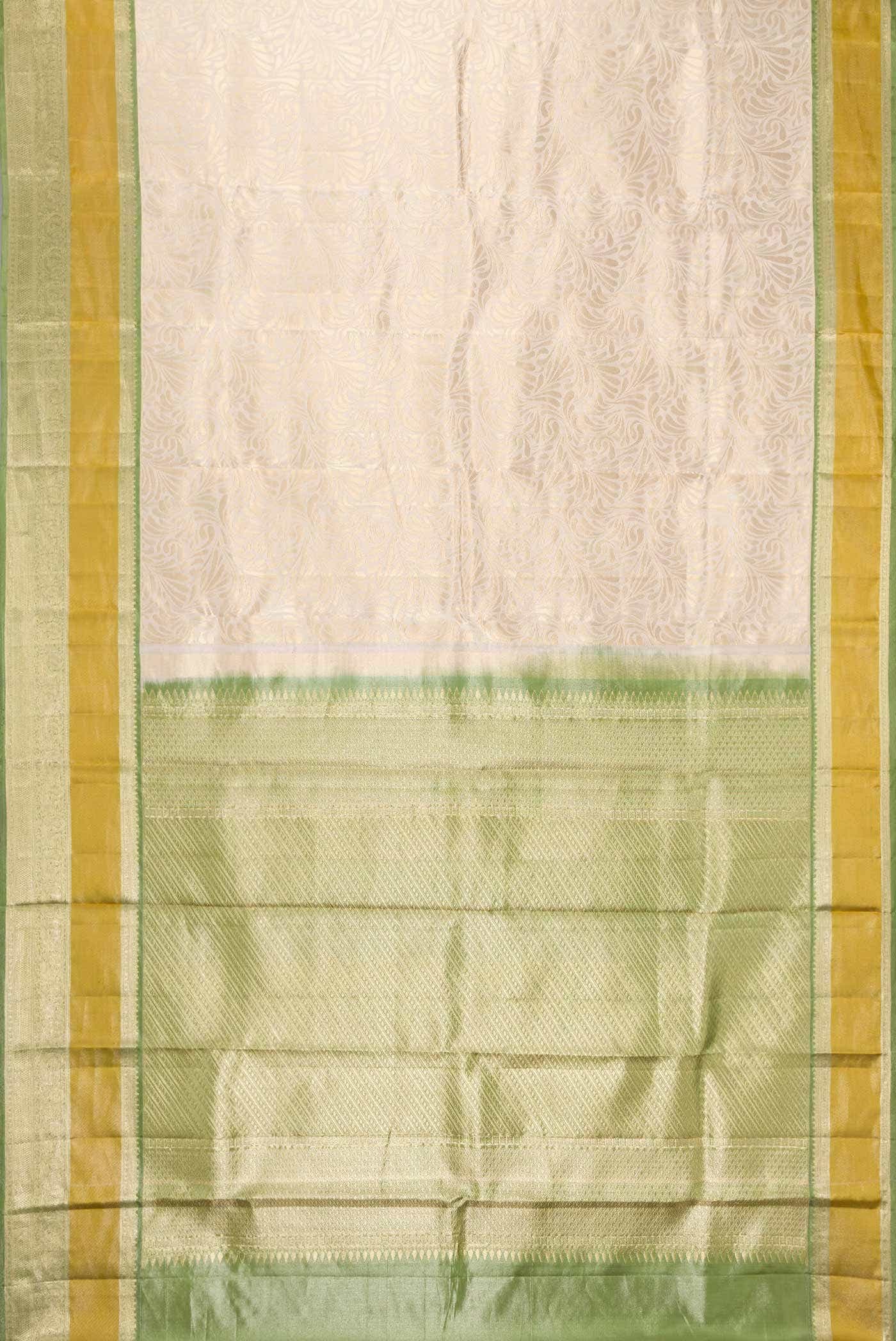 Beige Kanchipuram Silk Saree
