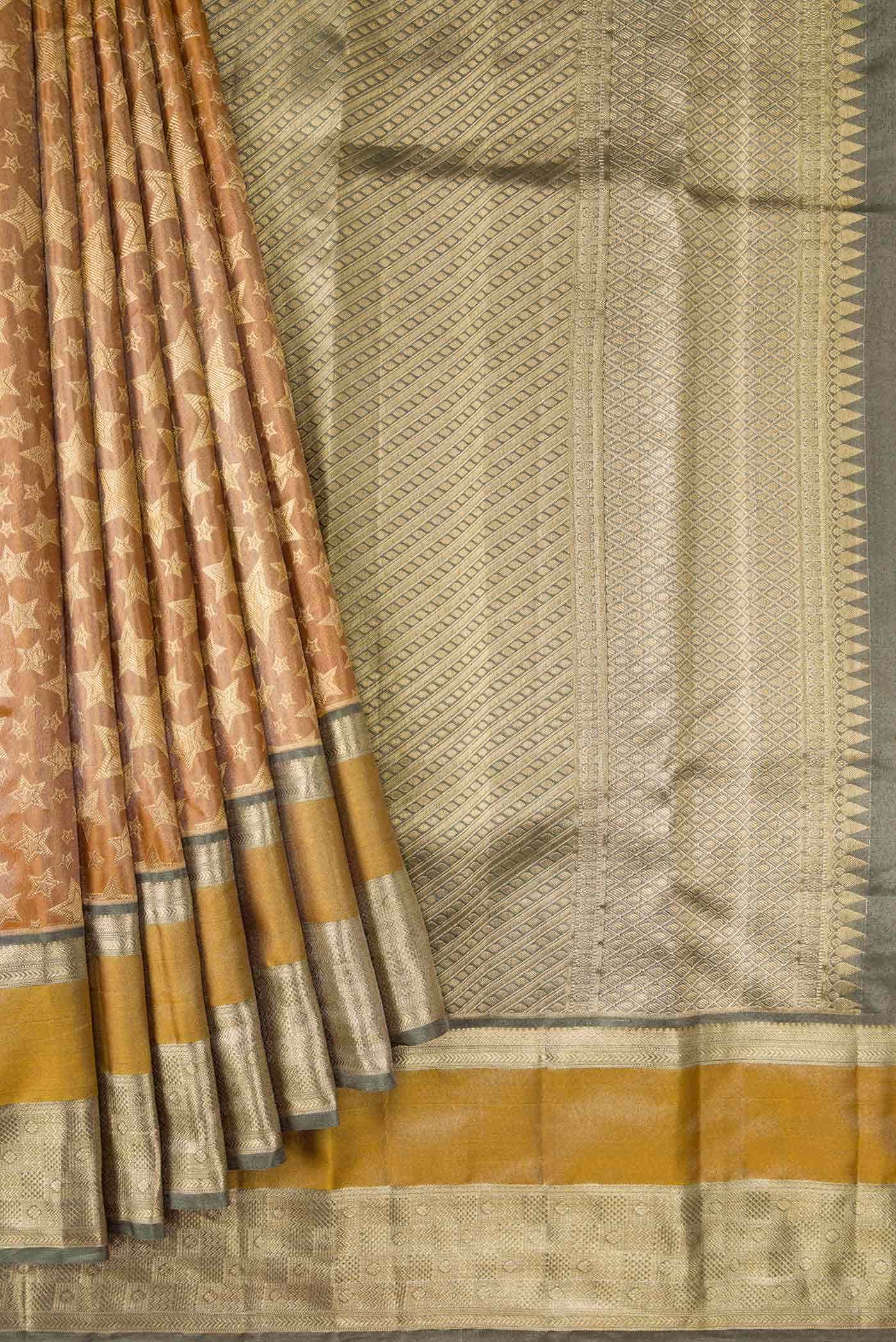 Gold Kanchipuram Tissue Silk Saree