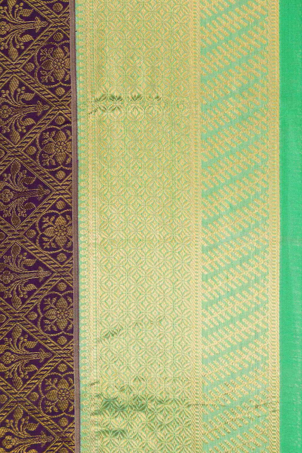 Violet Dual Tone Kanchipuram Silk Saree