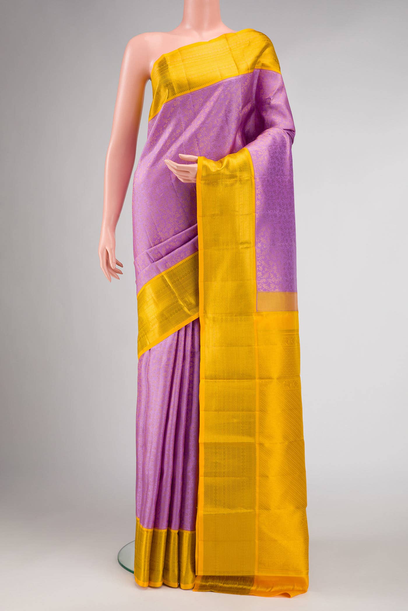 Lavender Kanchipuram Silk Saree
