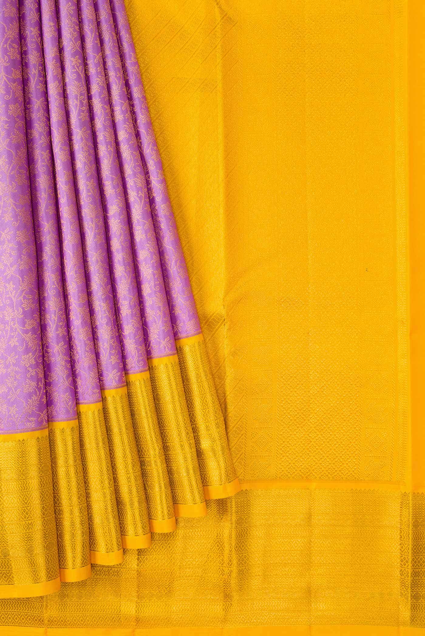 Lavender Kanchipuram Silk Saree