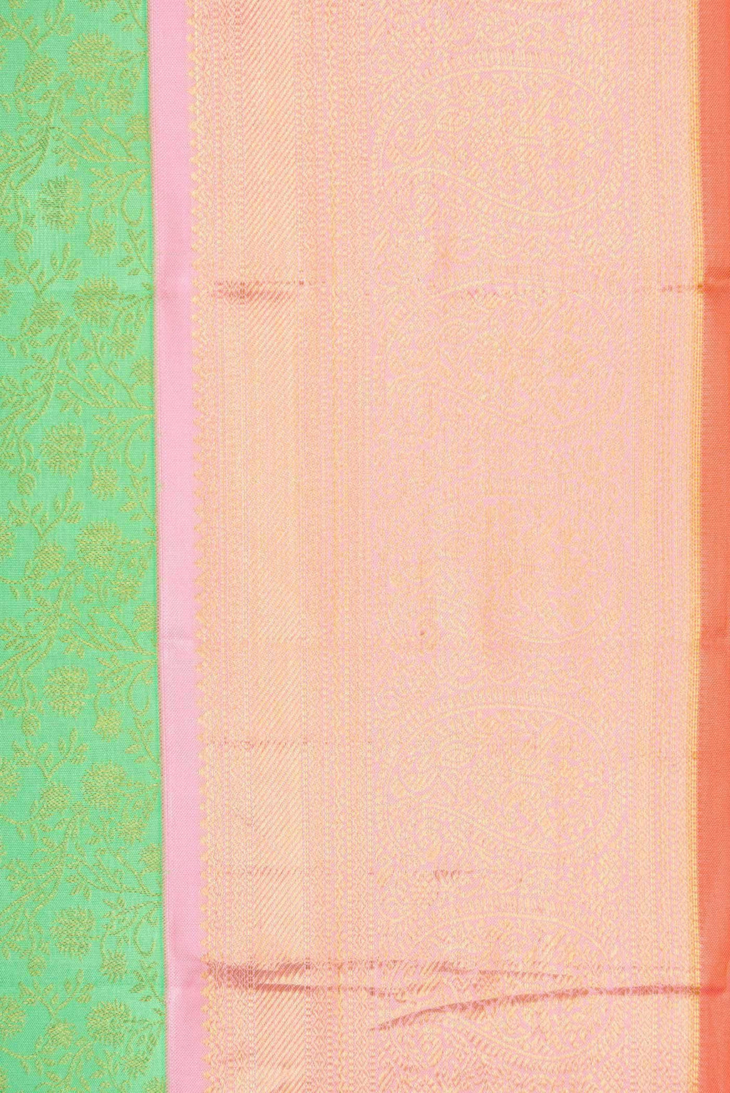 Parrot Green Kanchipuram Silk Saree