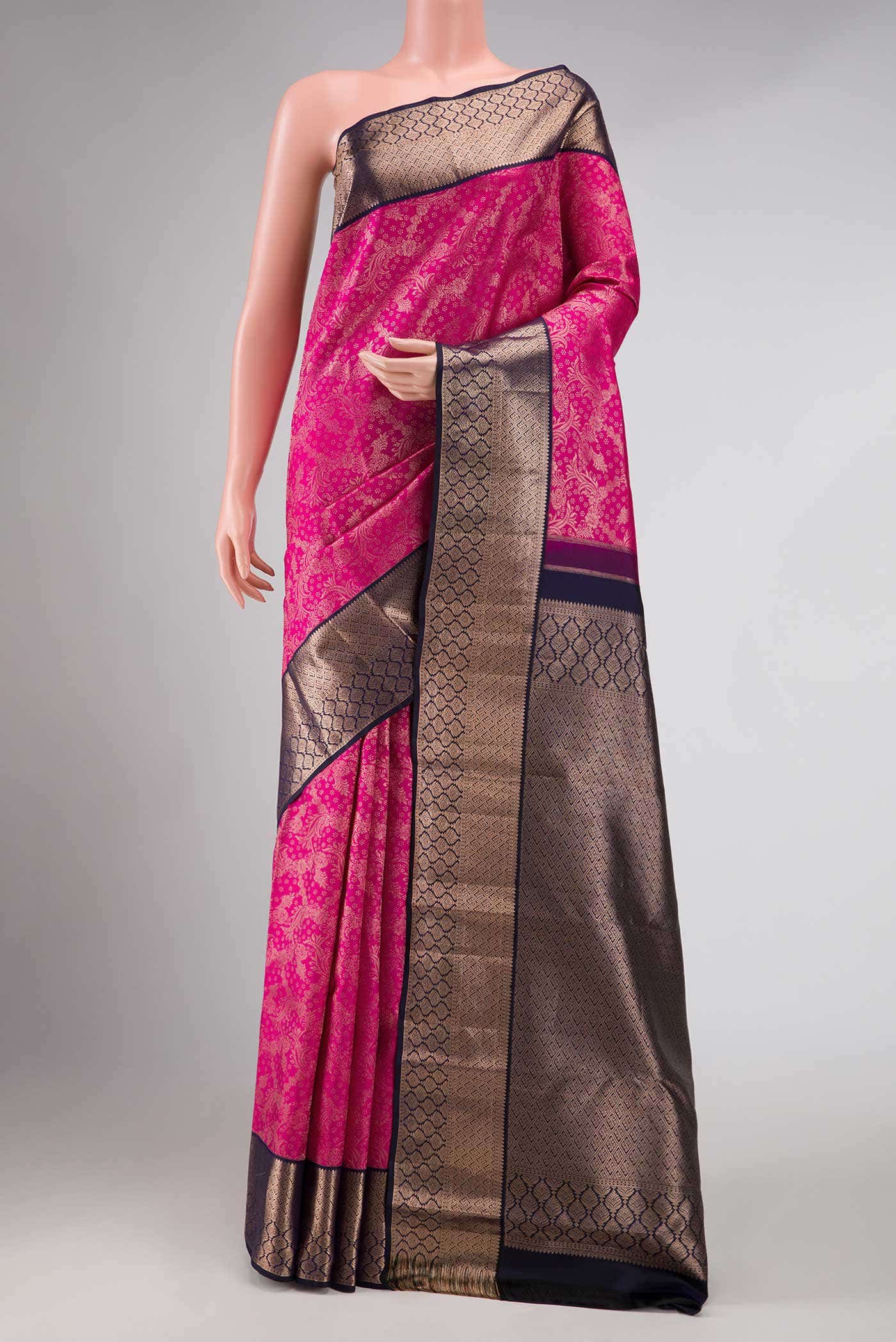 Pink Kanchipuram Silk Saree