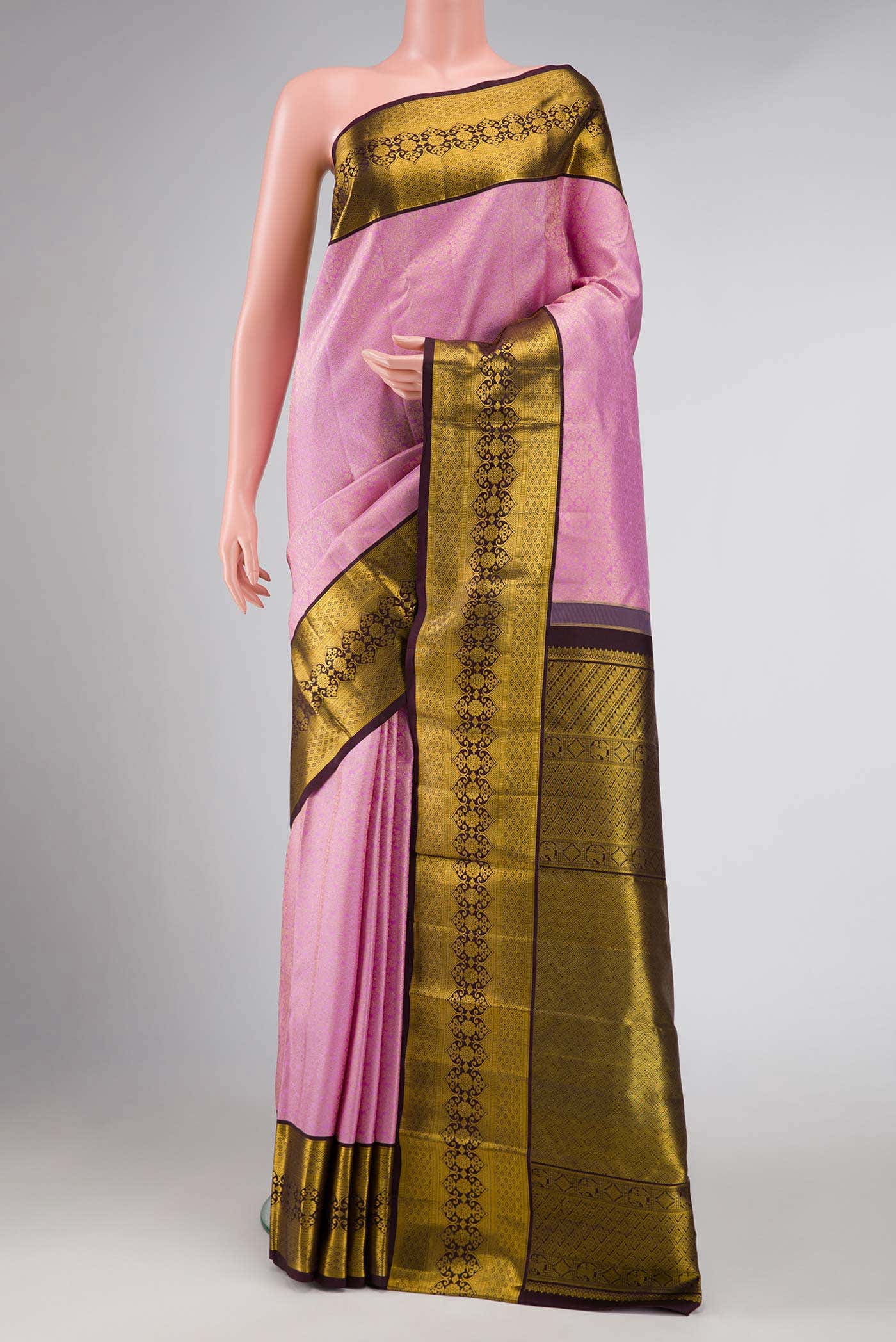Lavender Kanchipuram Silk Saree