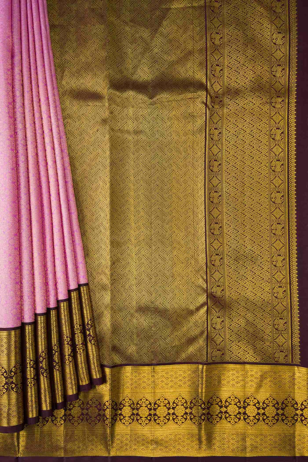 Lavender Kanchipuram Silk Saree