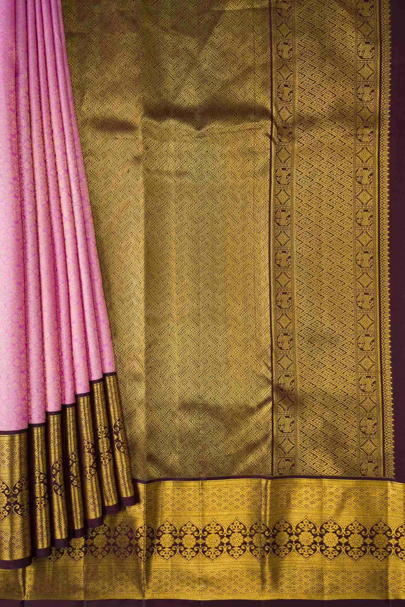 Lavender Kanchipuram Silk Saree