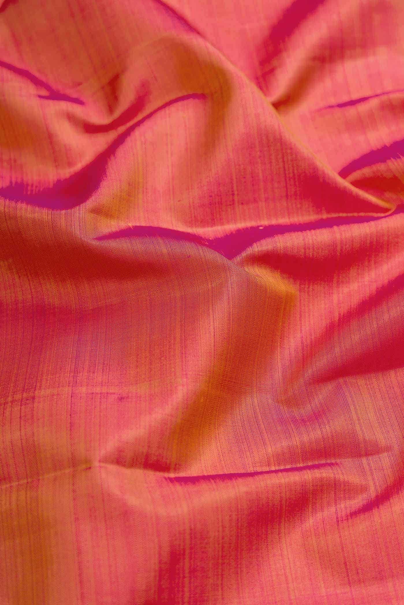 Pure Silk Pure Zari Mustard Dual Tone Kanchipuram Saree