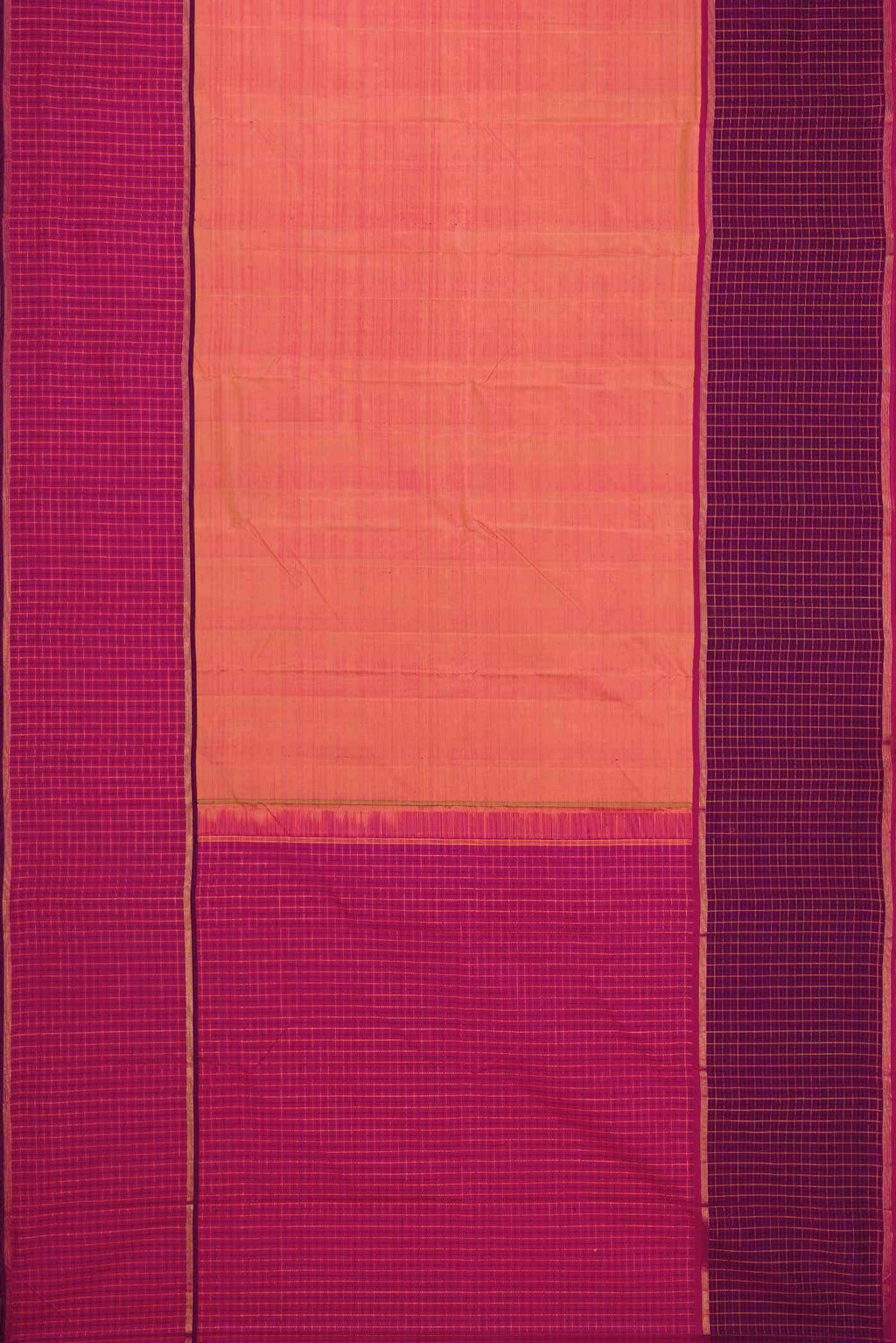 Pure Silk Pure Zari Mustard Dual Tone Kanchipuram Saree
