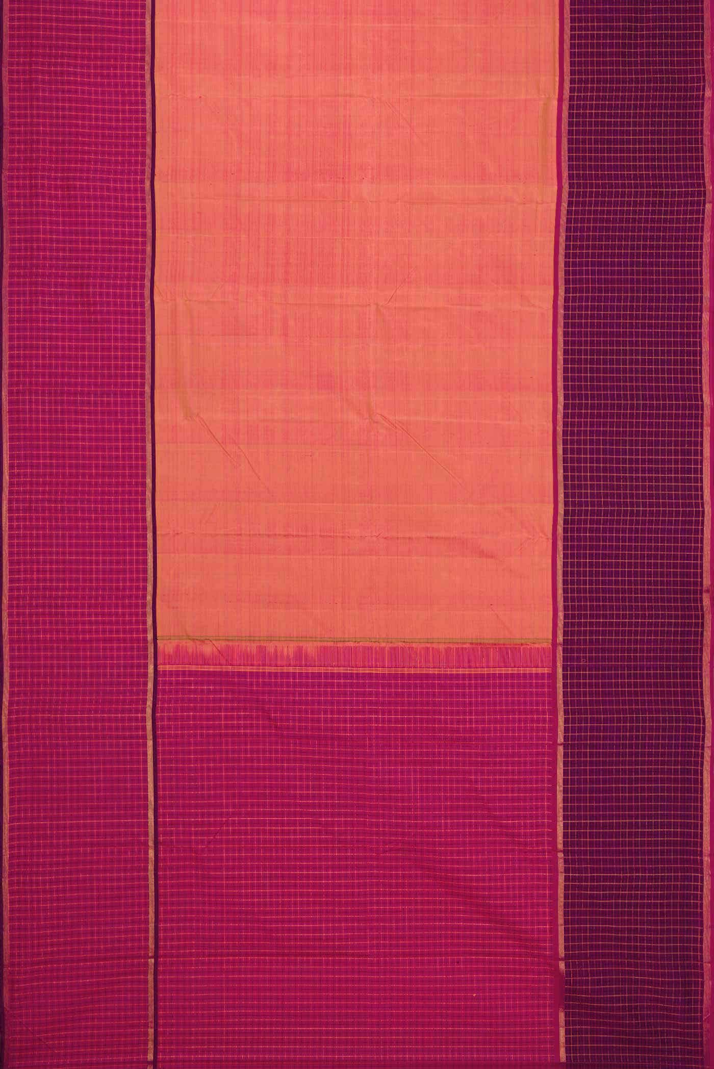 Pure Silk Pure Zari Mustard Dual Tone Kanchipuram Saree