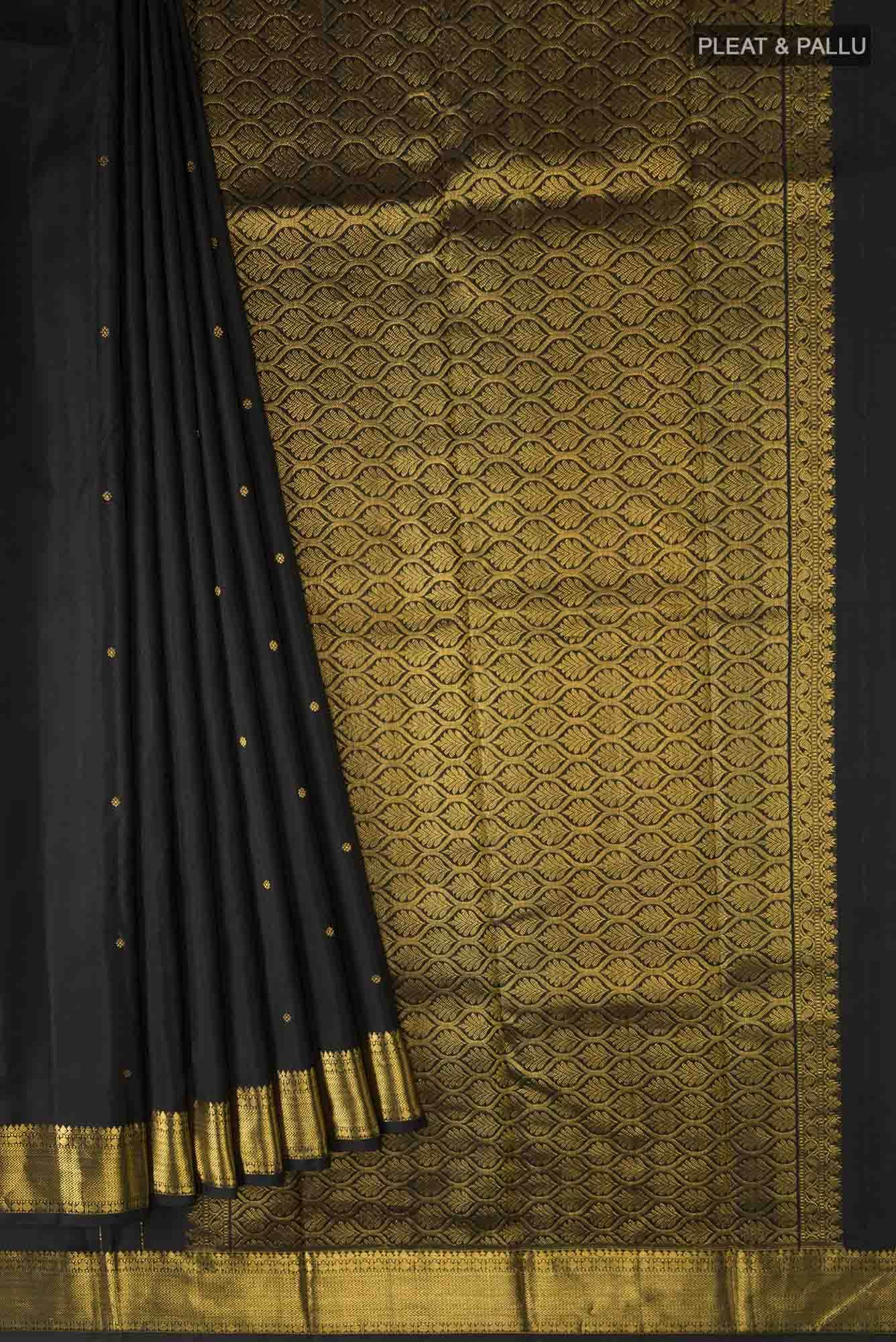 Black Kanchipuram Silk Saree