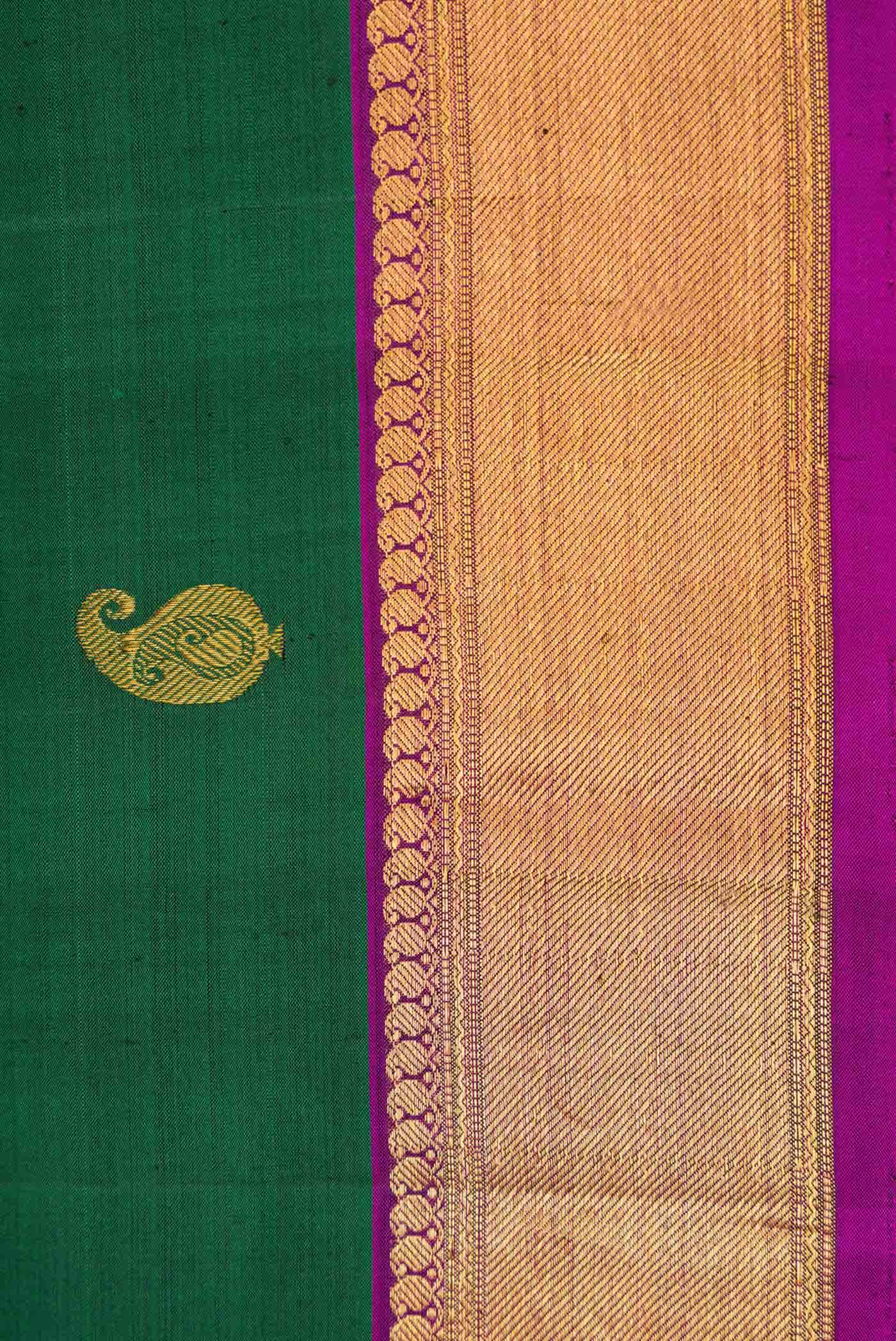 Green Dual Tone Kanchipuram Silk Saree