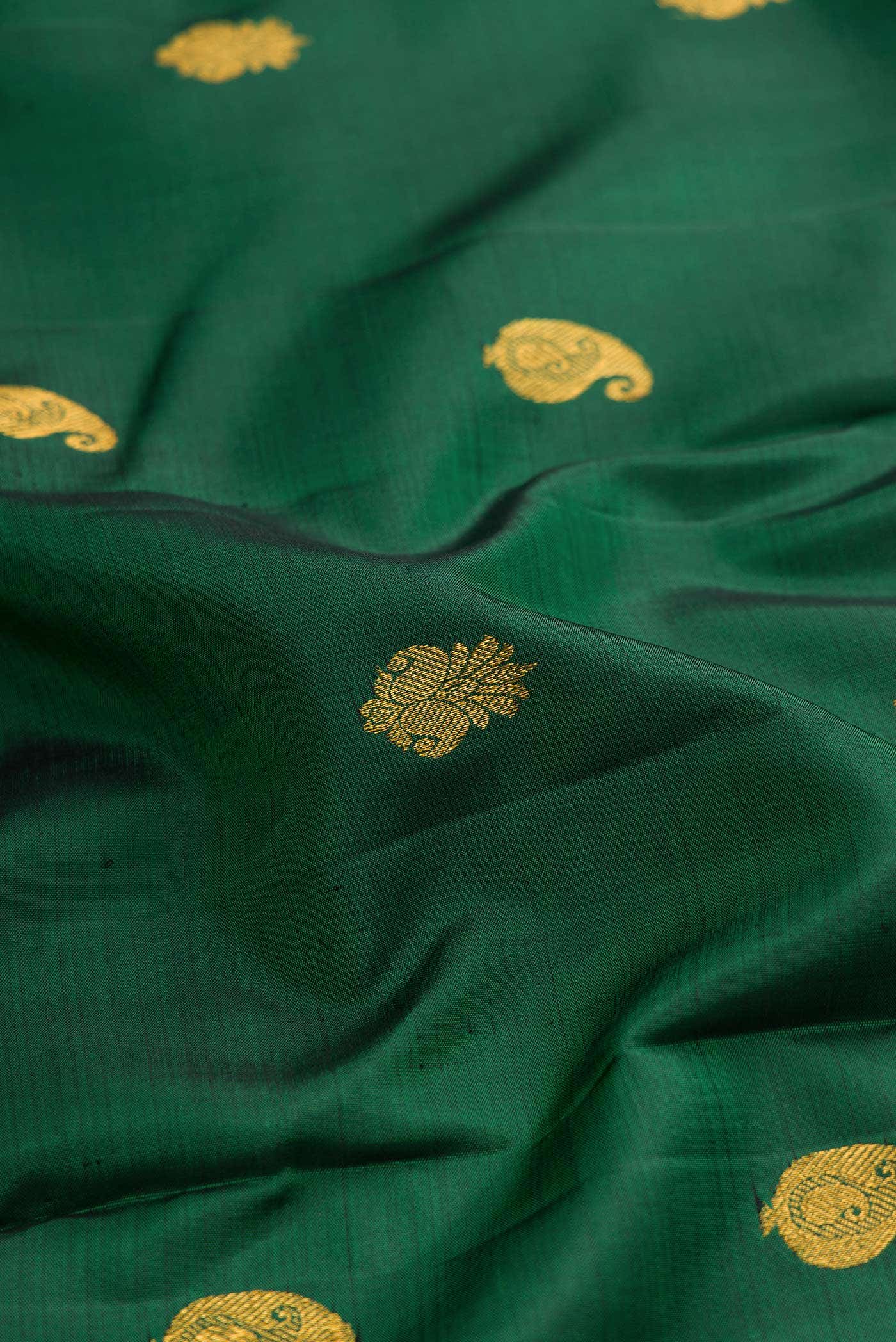 Green Dual Tone Kanchipuram Silk Saree