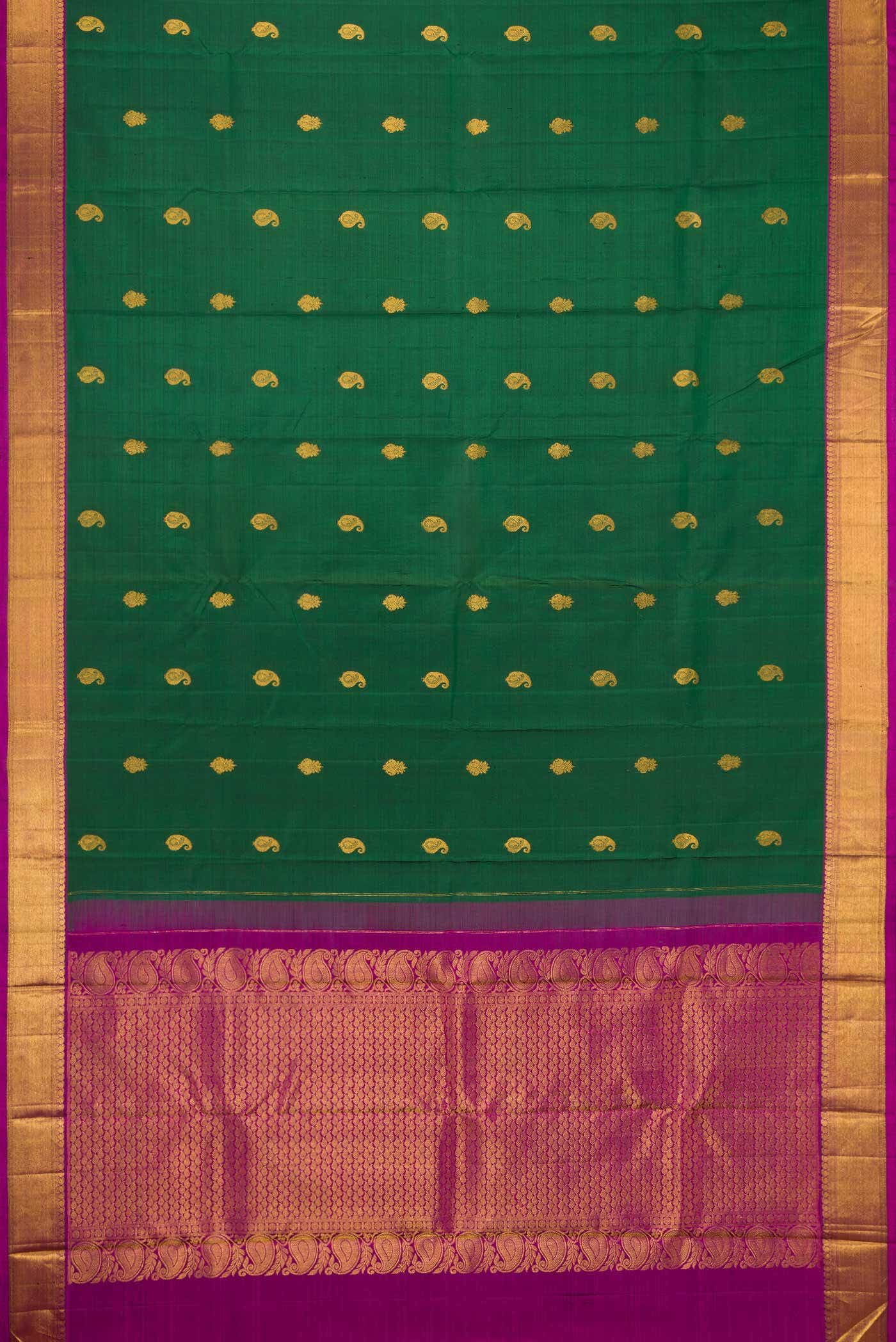 Green Dual Tone Kanchipuram Silk Saree