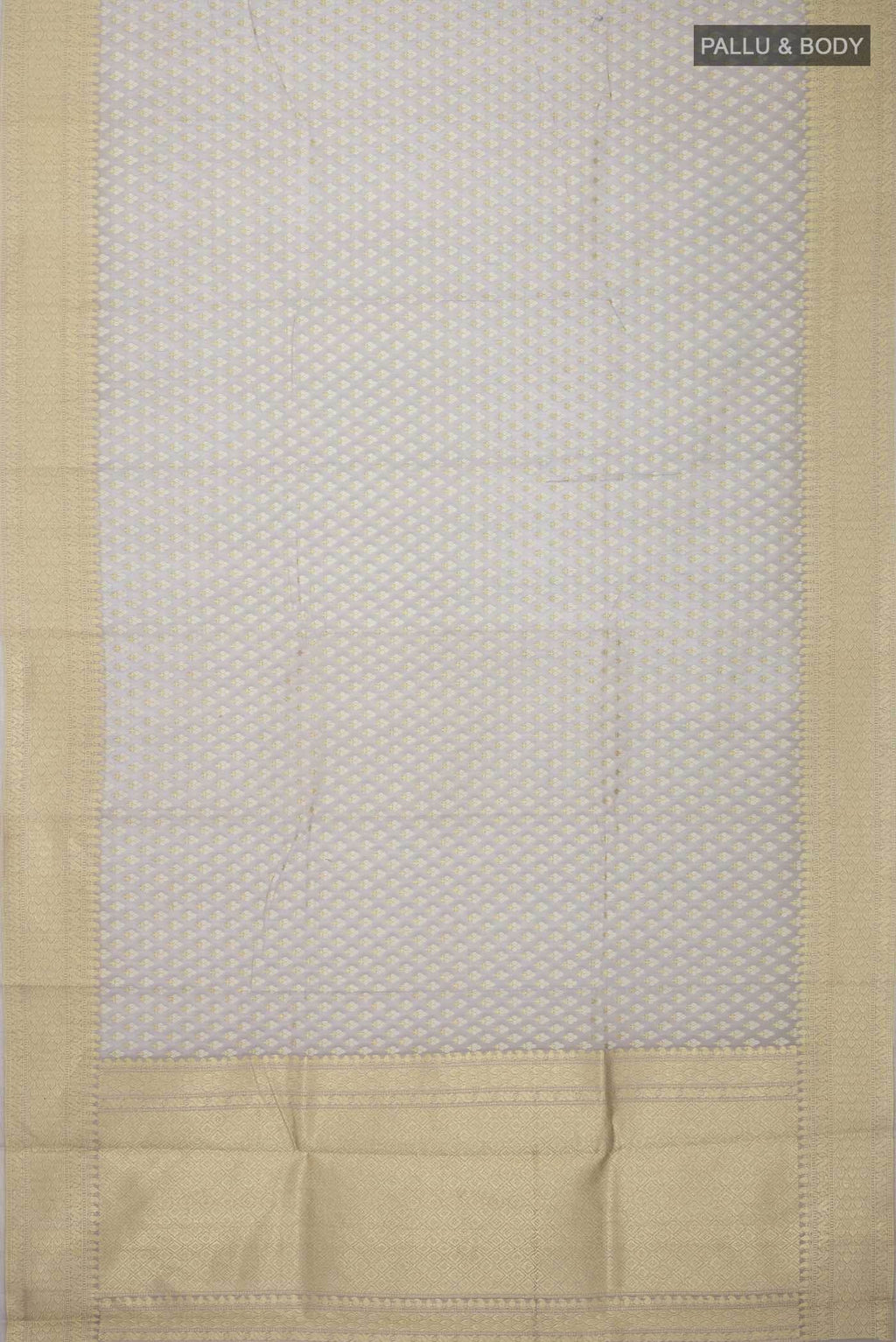 Grey Banarasi Silk Cotton Saree