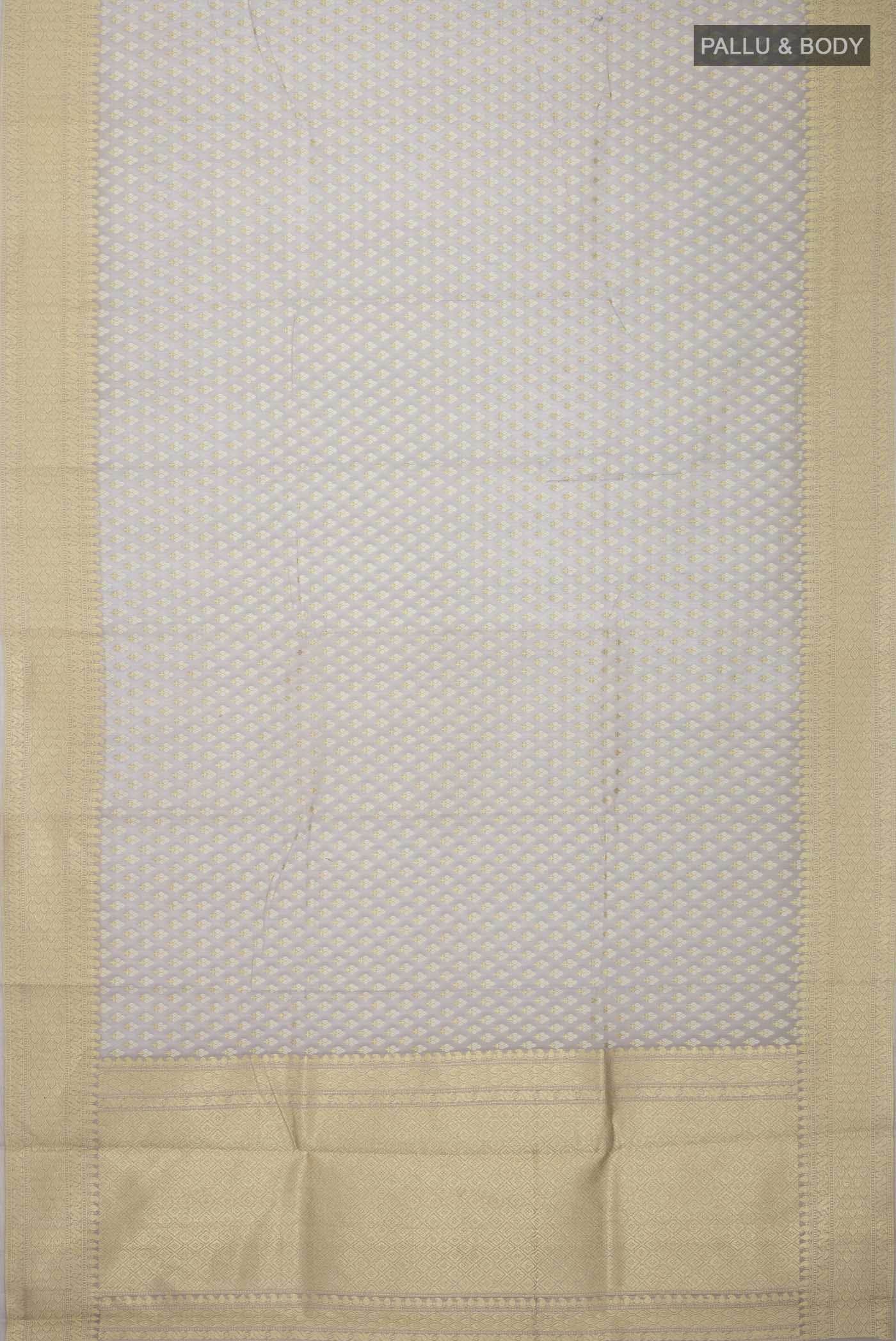 Grey Banarasi Silk Cotton Saree