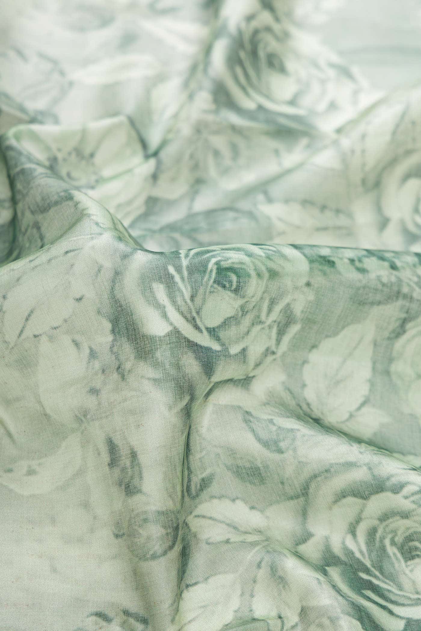 Green Dual Tone Tussar Silk Saree