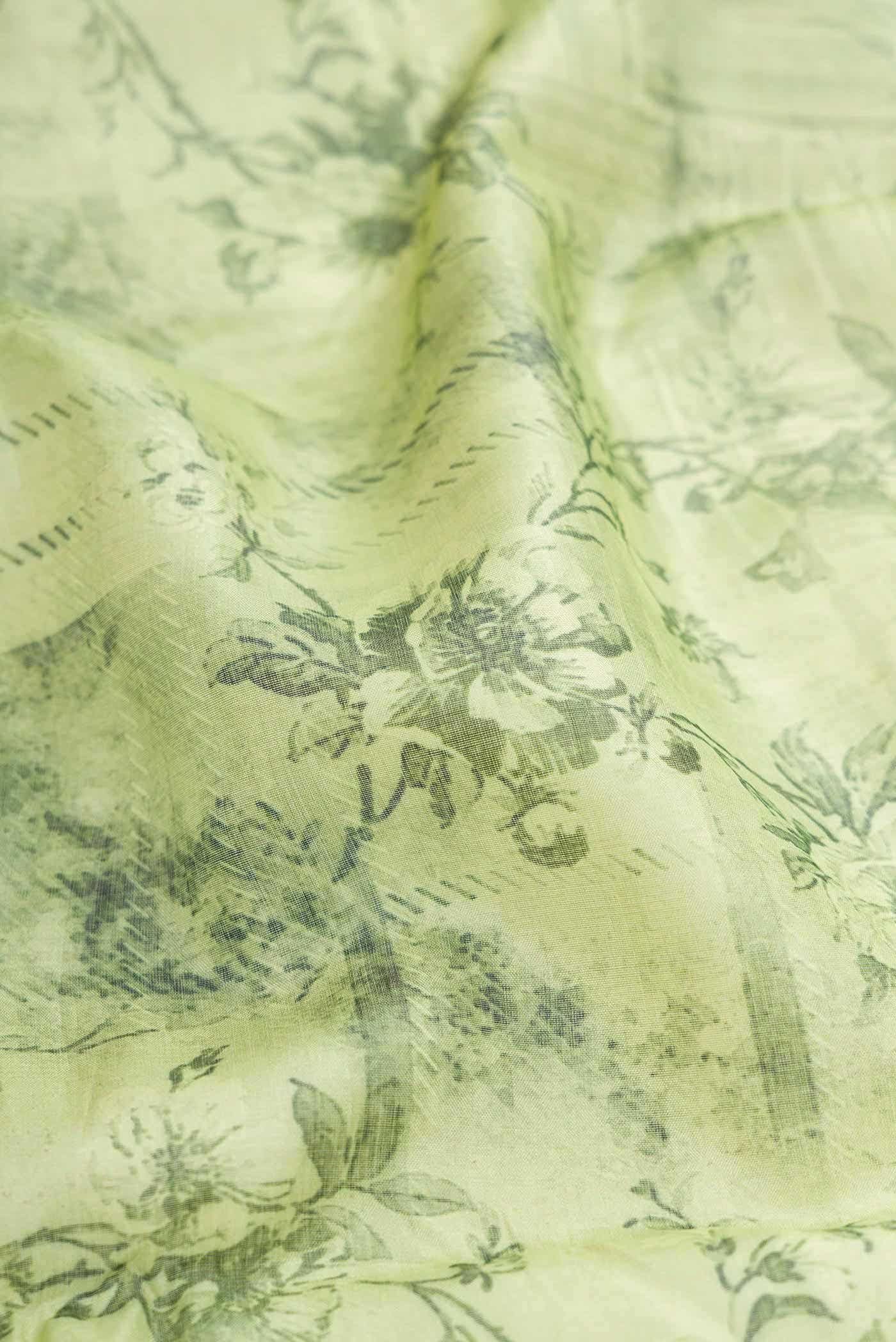 Green Dual Tone Tussar Silk Saree