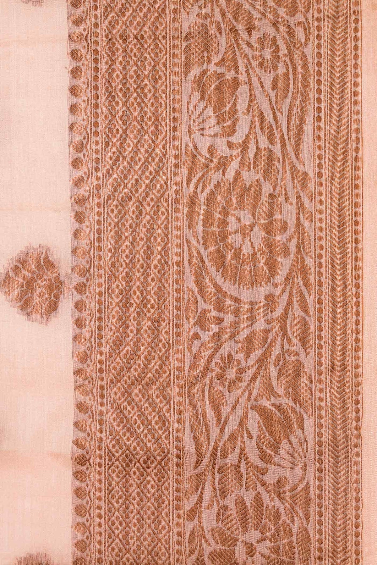 Pink Dual Tone Tussar Silk Saree