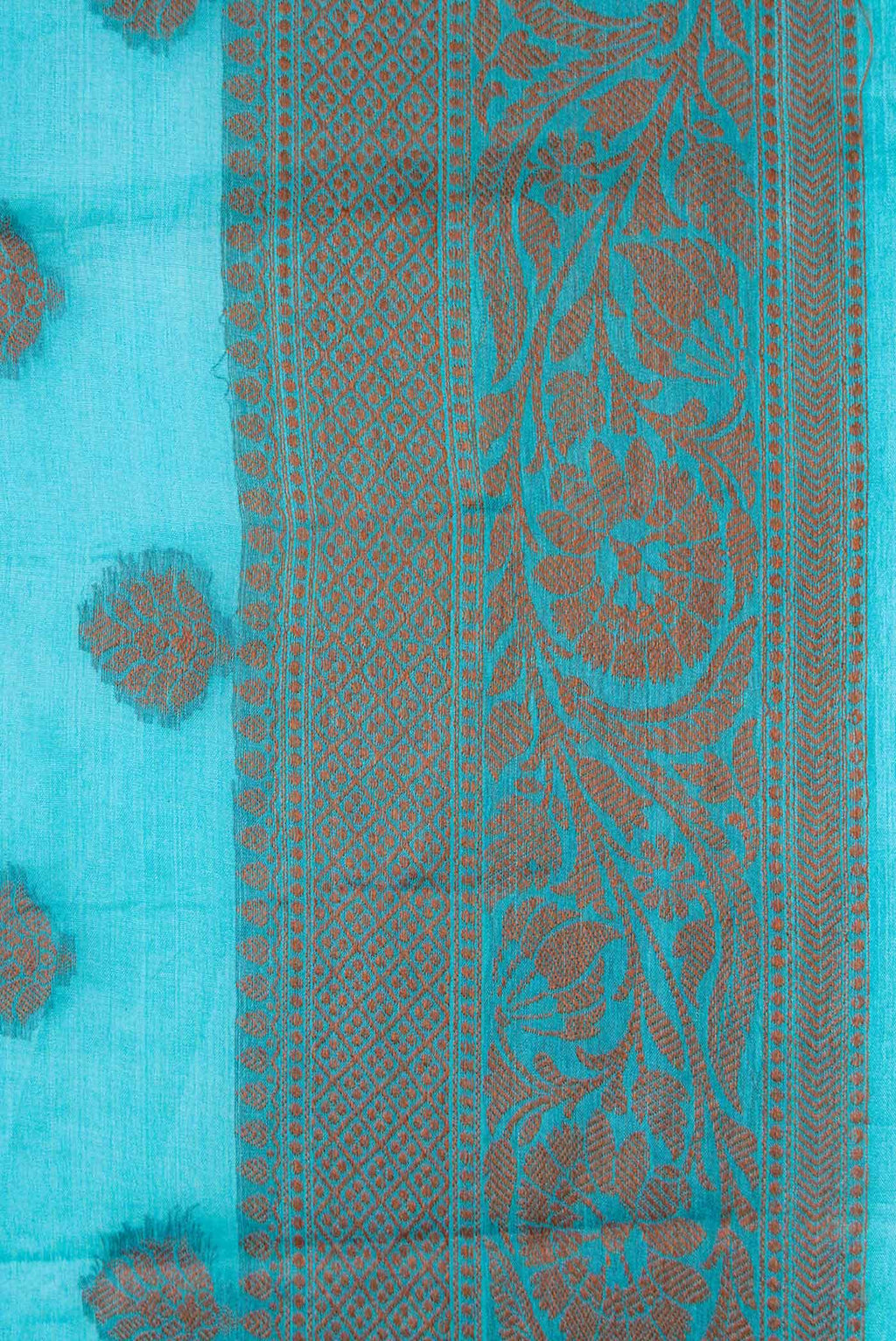 Light Blue Dual Tone Tussar Silk Saree