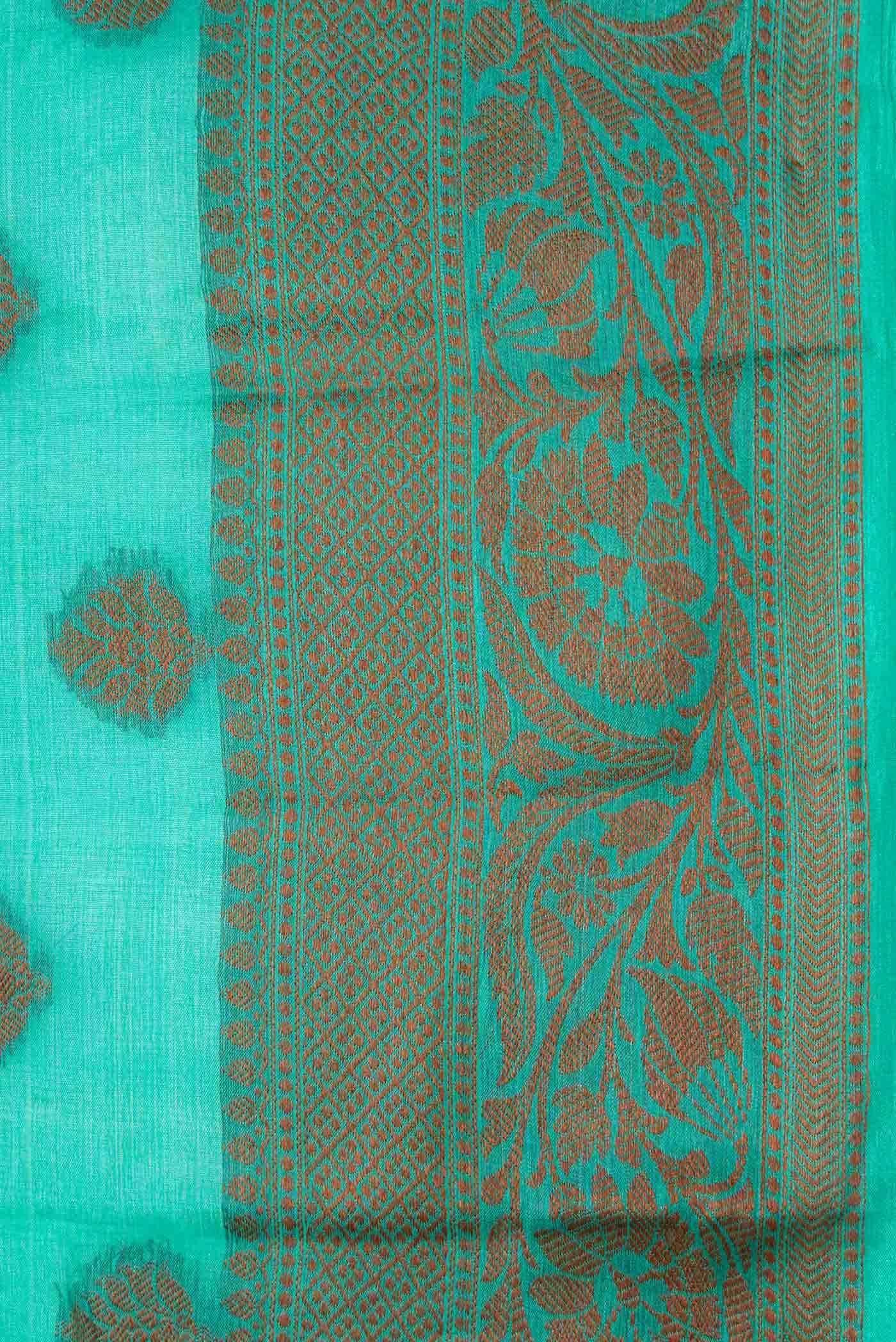 Green Dual Tone Tussar Silk Saree
