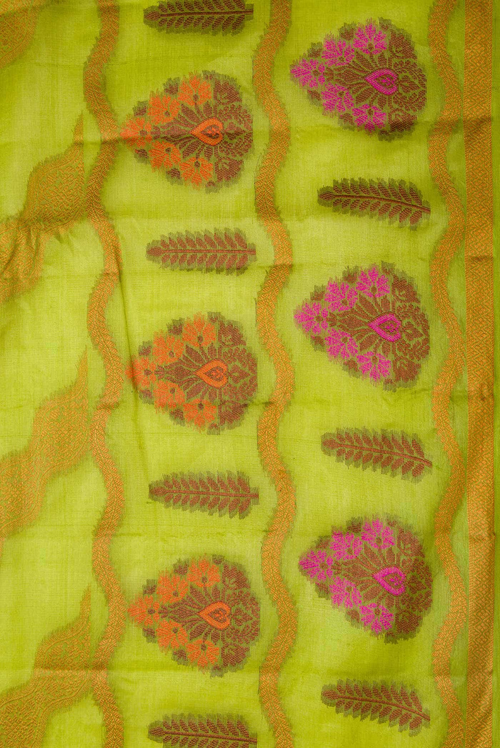 Green Dual Tone Tussar Silk Saree