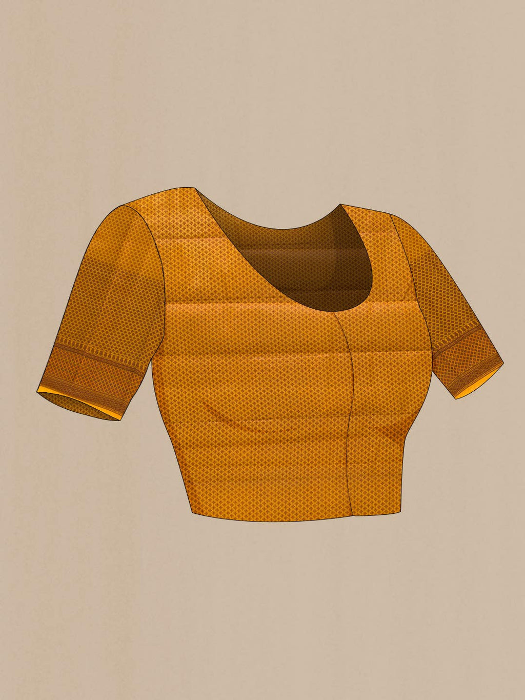 Mustard Tussar Silk Saree