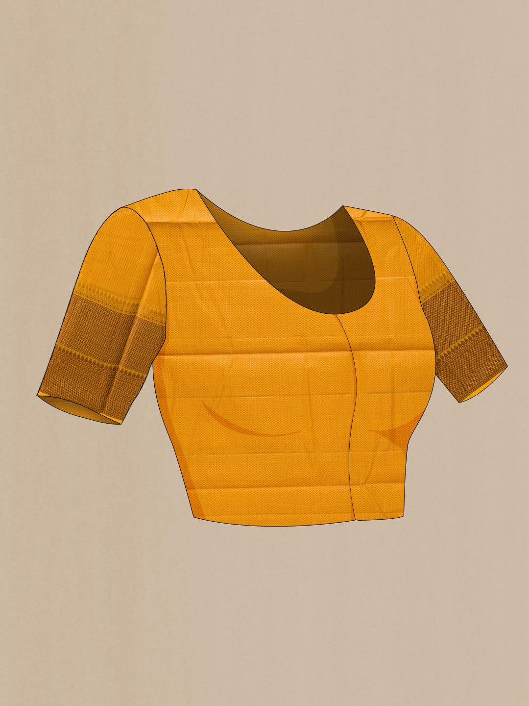 Mustard Dual Tone Tussar Silk Saree