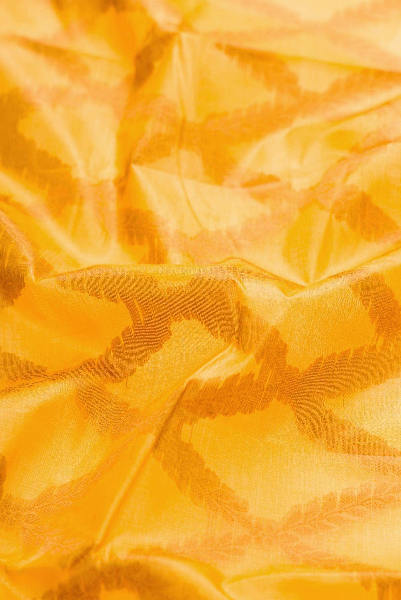 Mustard Dual Tone Tussar Silk Saree