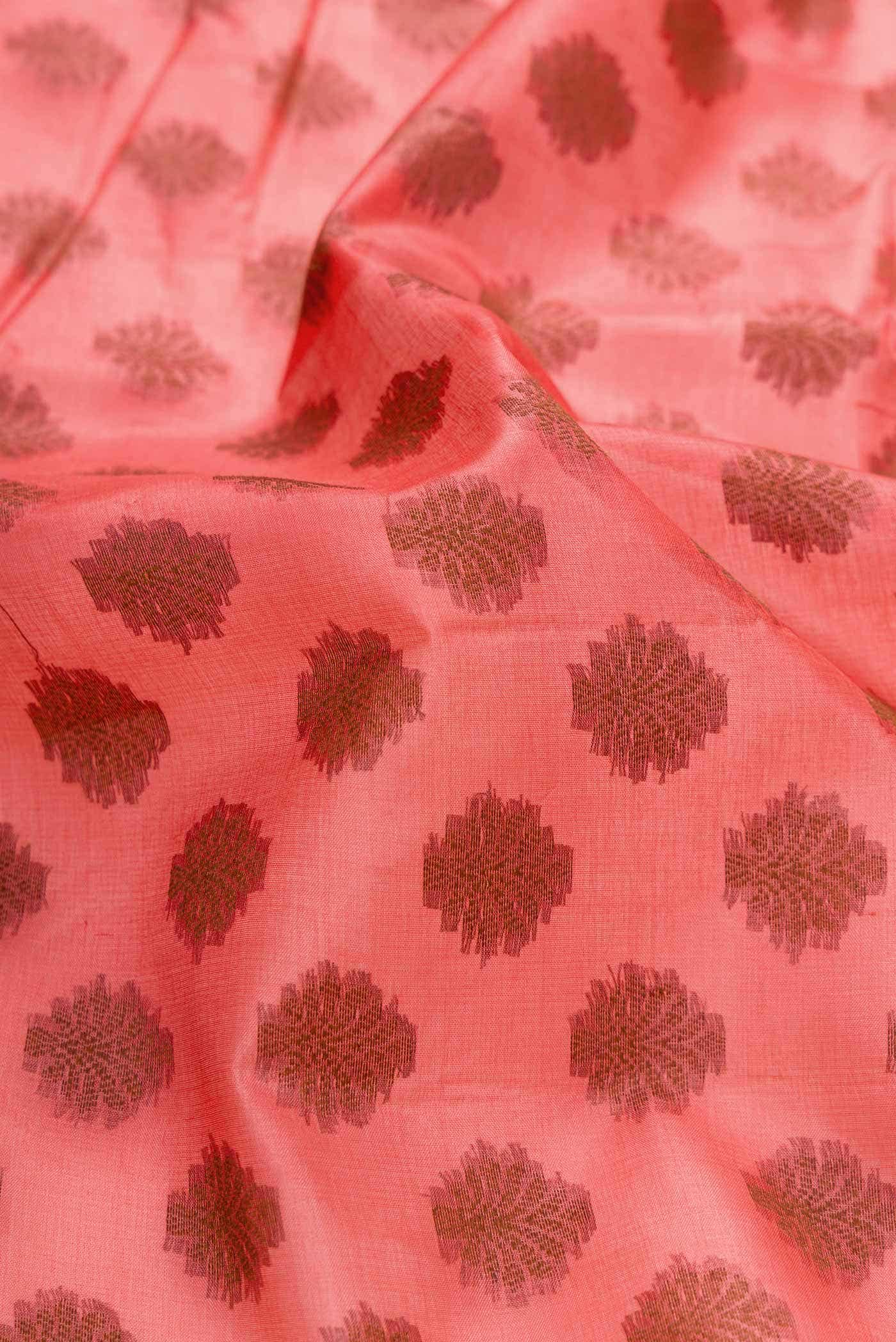 Pink Dual Tone Tussar Silk Saree