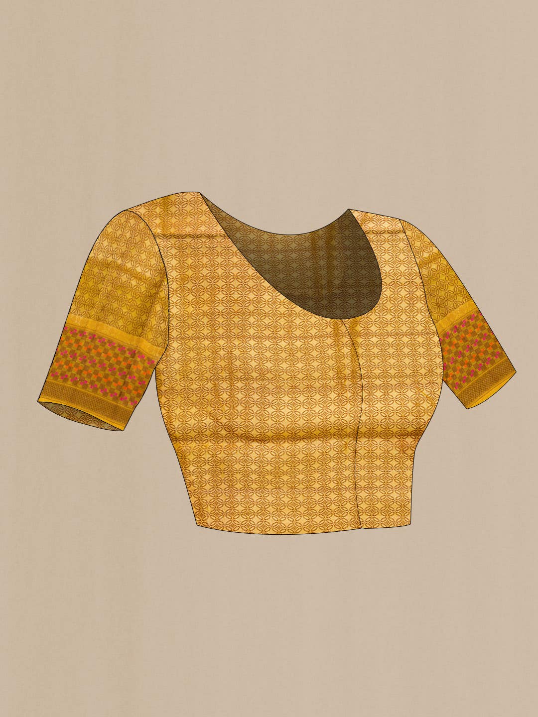 Yellow Dual Tone Tussar Silk Saree
