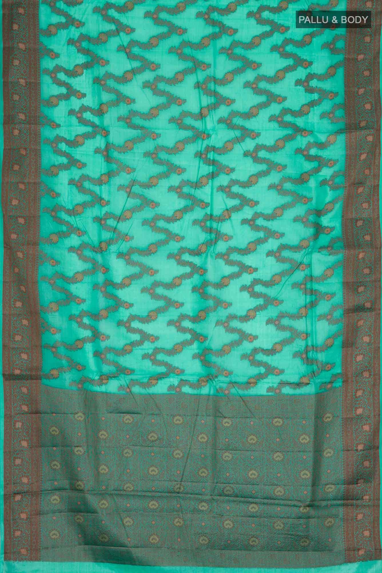 Green Blended Banarasi Raw Silk Saree